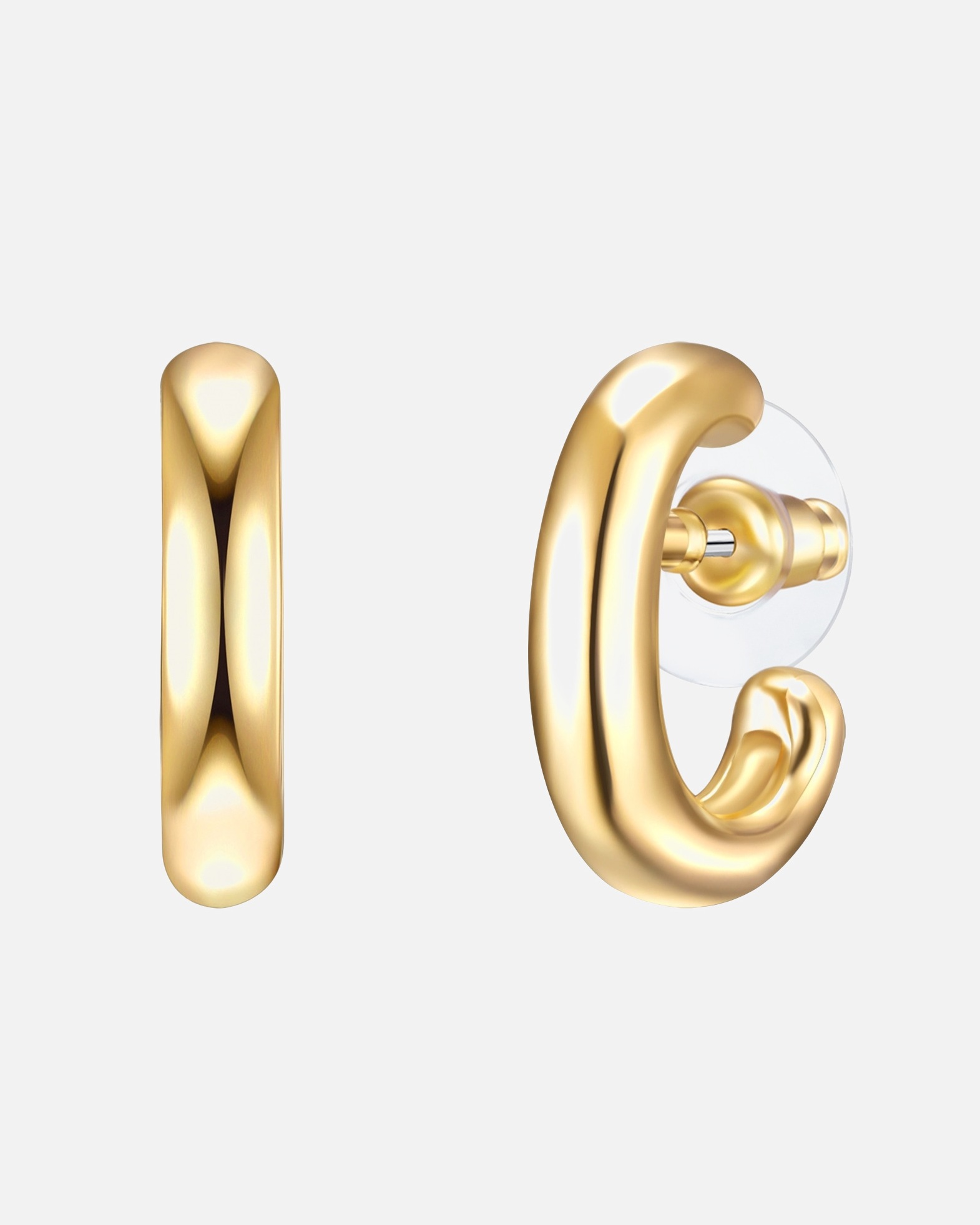 Boucle d'oreilles for FemmePuces d'oreille tendance Métal en Or jaune22,2 mm