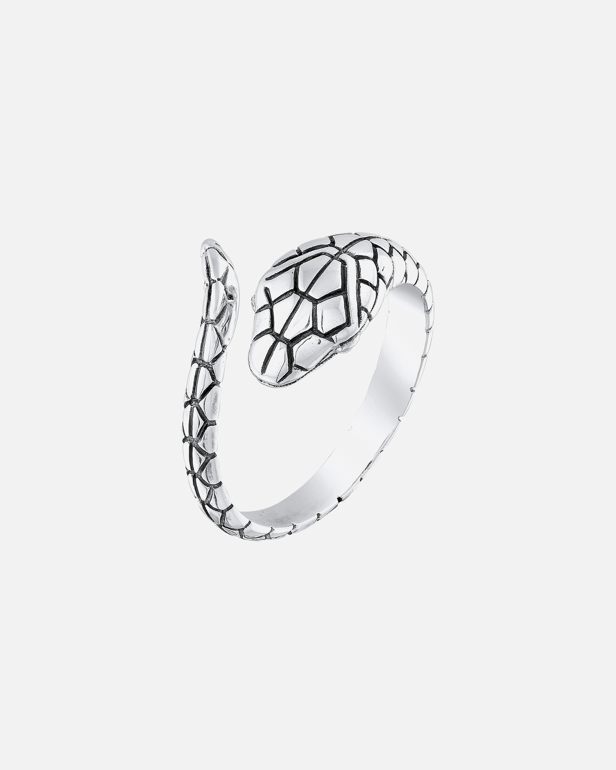 Bague for HommeKUZZOIHommes Ouvert Serpent Force Sturukturiert en argent sterling 92562