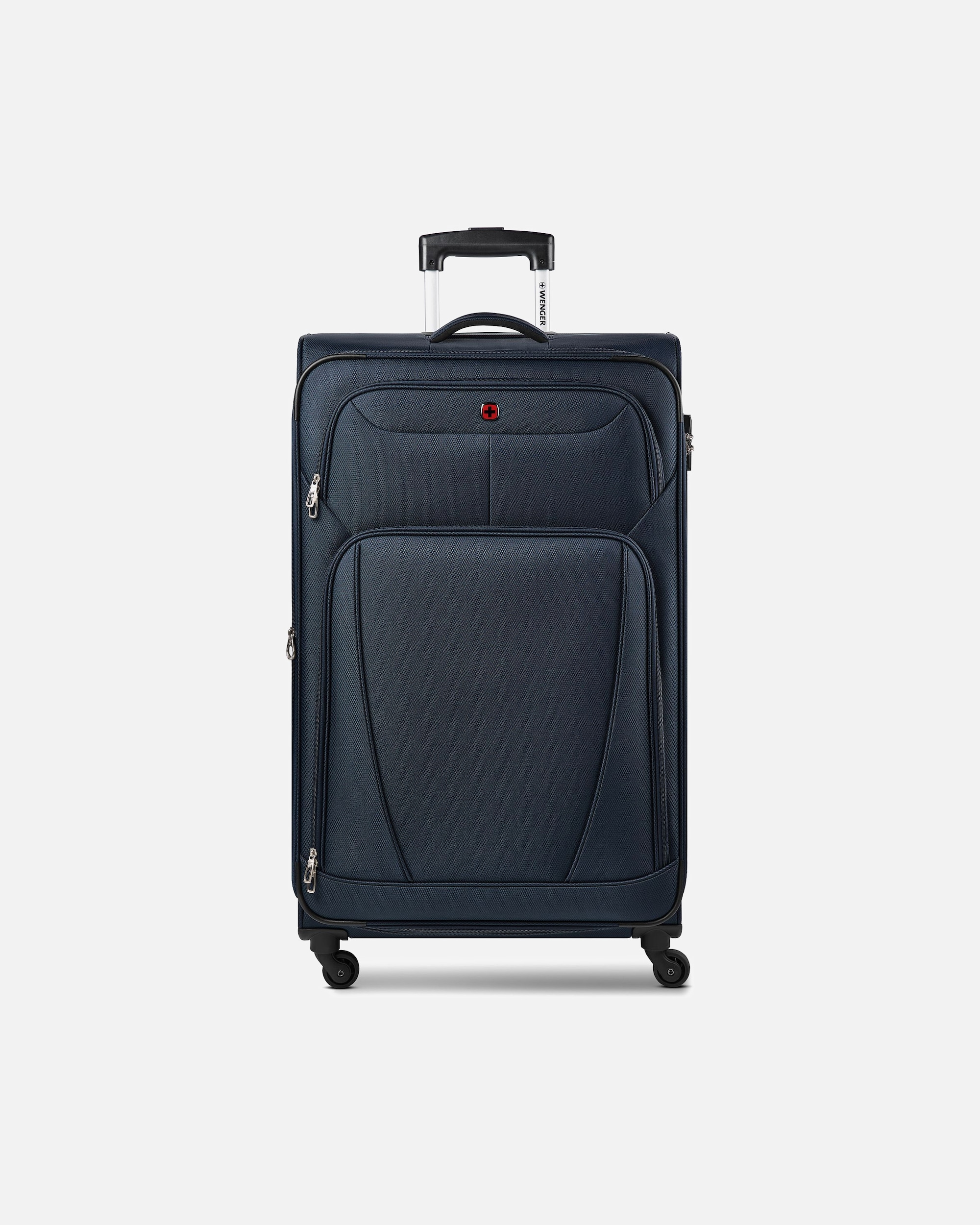 Trolley für Männlich Wenger Beaumont 4-Rollen Trolley XL 87 cm Sondergrösse mit Dehnfalte navy