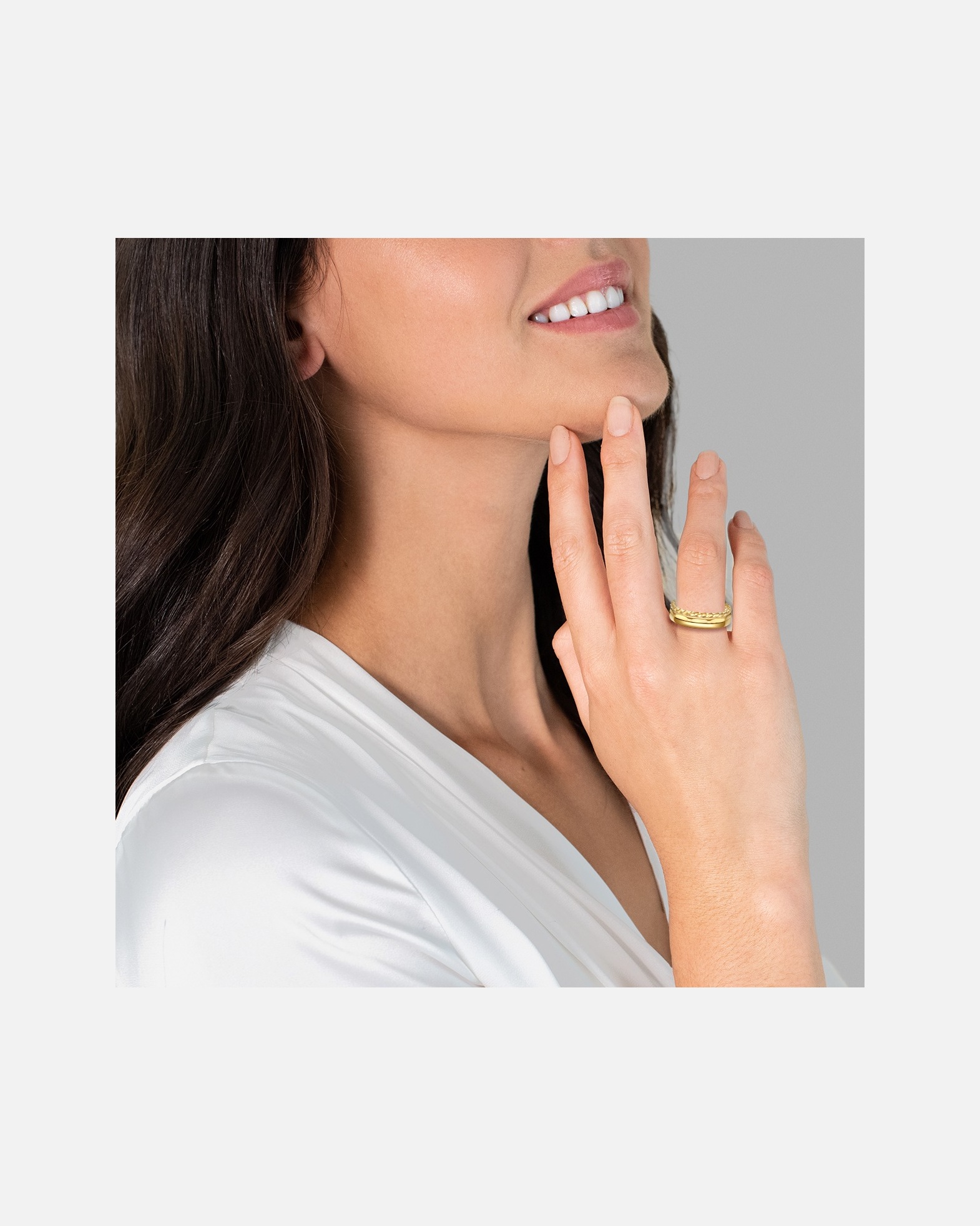 Bague for FemmeEASTSIDEBague en acier inoxydé Acier inoxydable en Or jaune50