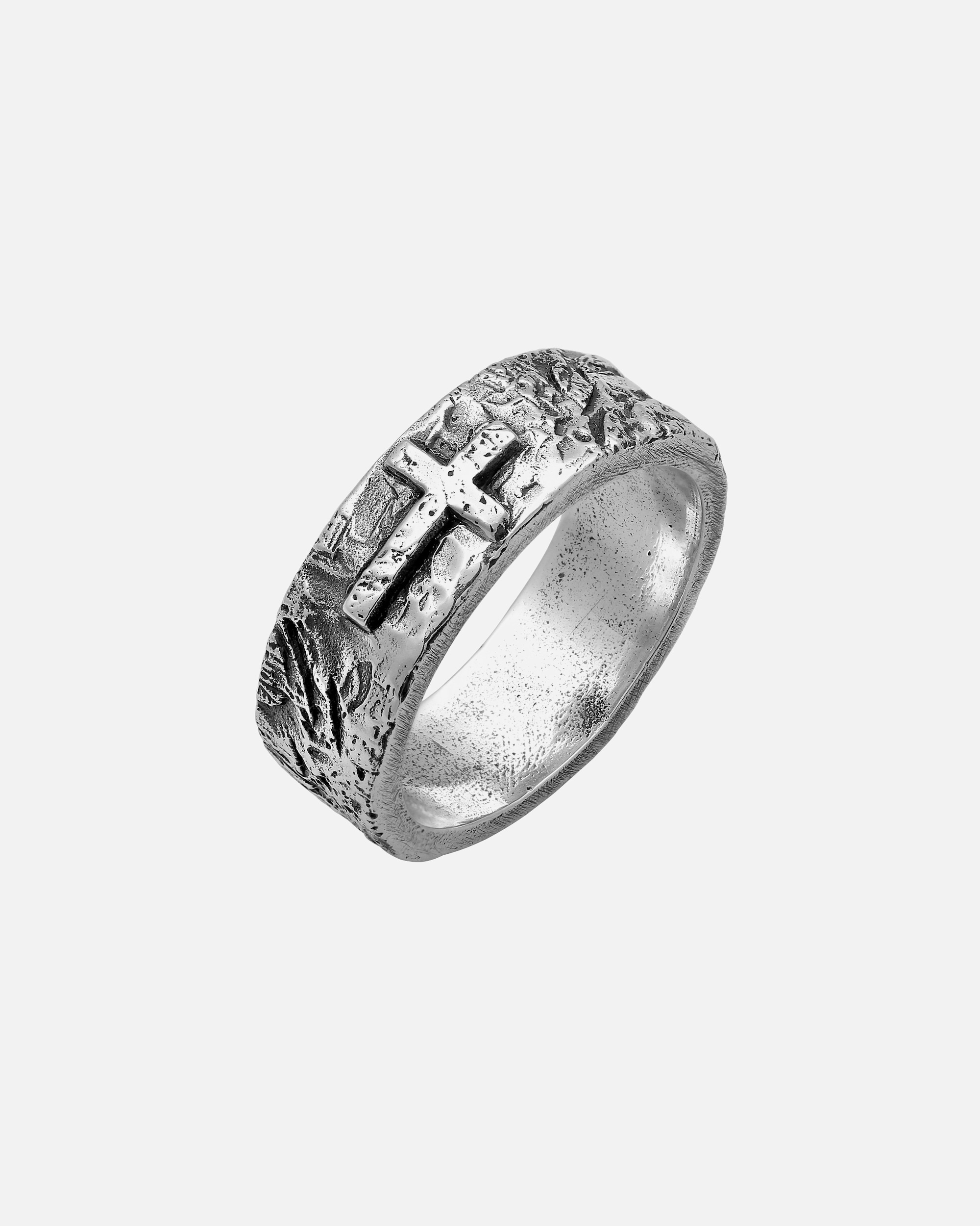 Bague for HommeHaze & GloryDefault Brand LineHG HAZE & GLORY - Bague Hommes en argent sterling 925, Bijoux Hommes, Bague en argent oxydé, Bague ruban, croix60