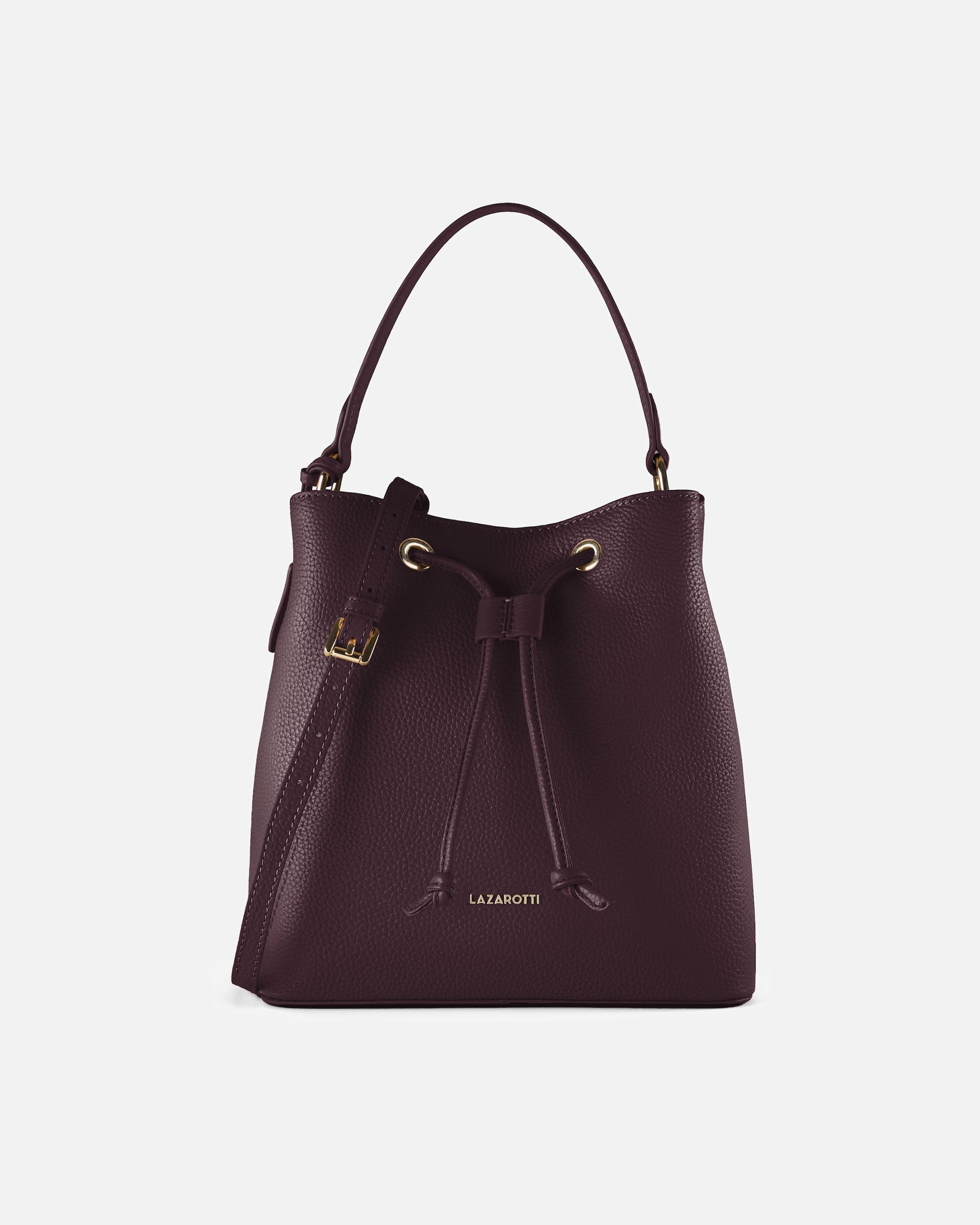 Tasche für Weiblich Lazarotti Bologna Leather Beuteltasche burgundy