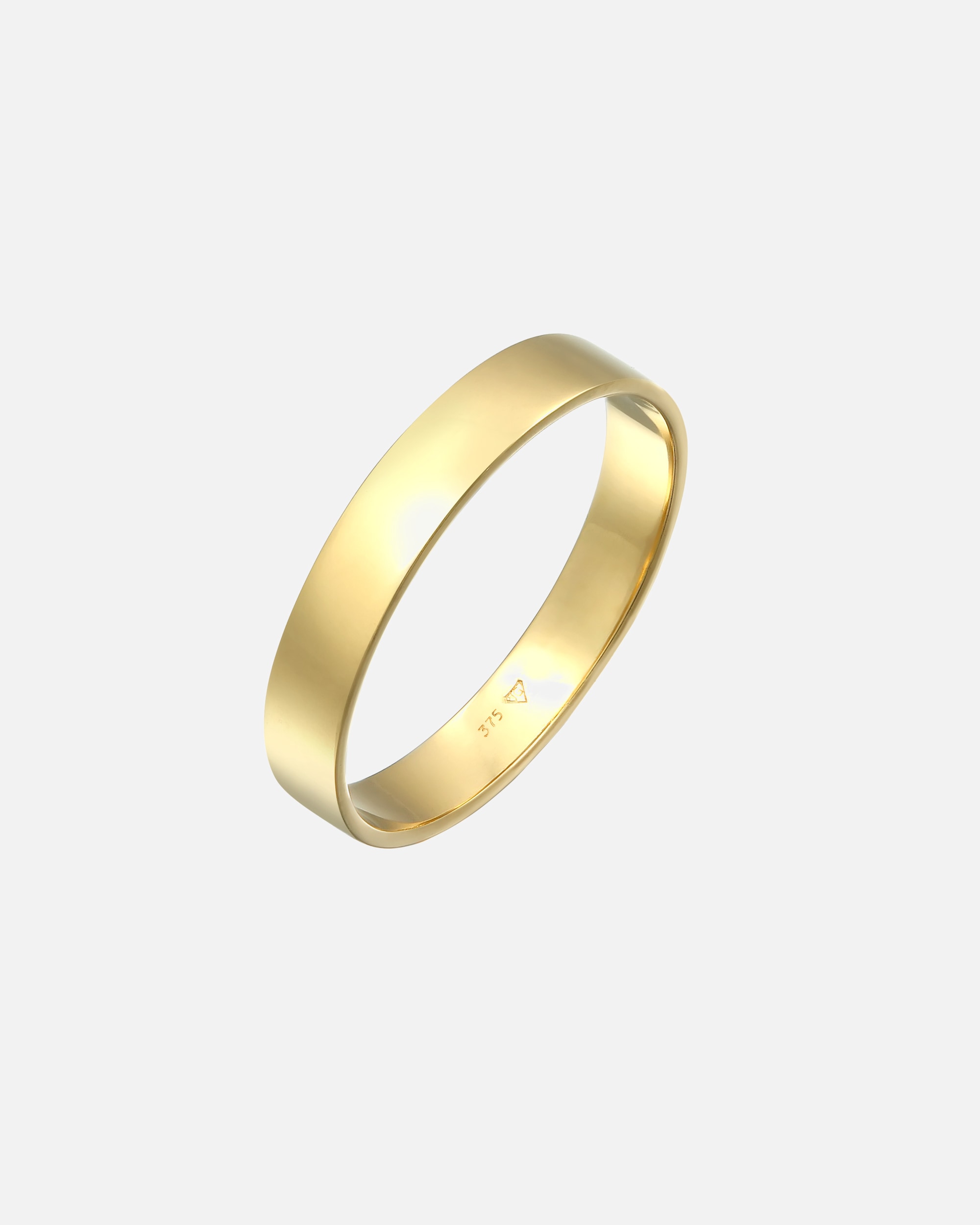 Ring für Männlich KUZZOI Bandring Herrenring Freundschaftsring 375 Gelbgold 62