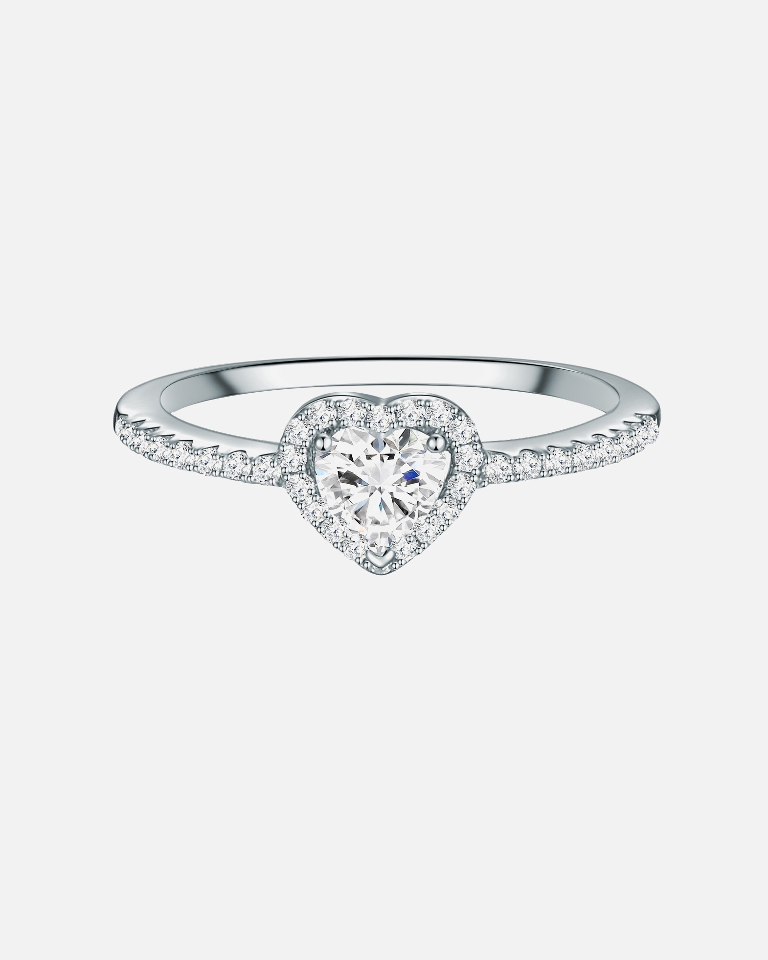 Bague for FemmeTrilaniBague en argent Coeur Argent sterling Oxyde de zirconium (CZ) en Argent50