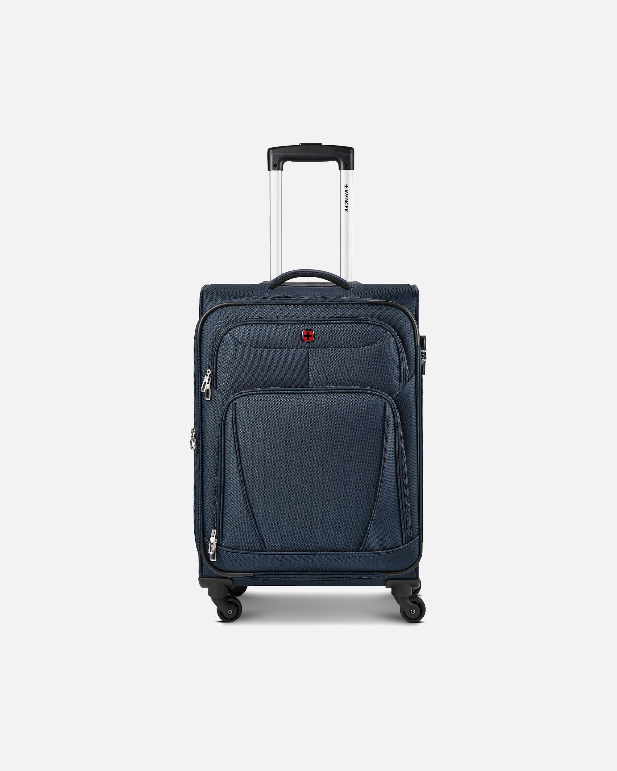 Valise trolley for HommeWengerBeaumont 4 roulettes Trolley M 67 cm avec soufflet d'extensionnavy