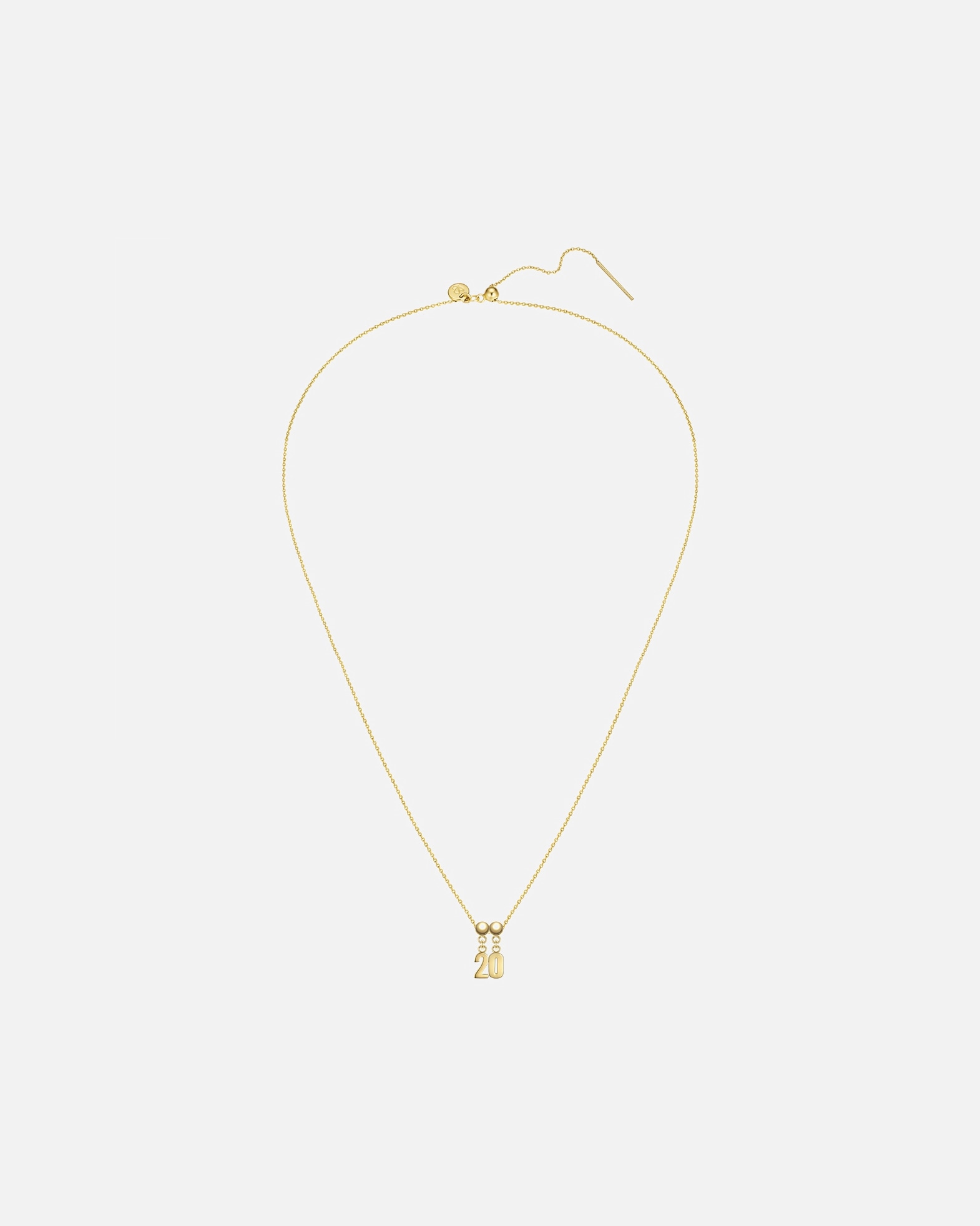 Collier for FemmeGlanzstücke MünchenSet (chaîne + 2 charms) Chiffre 20 en Argent sterling en Or jaune45,0 cm