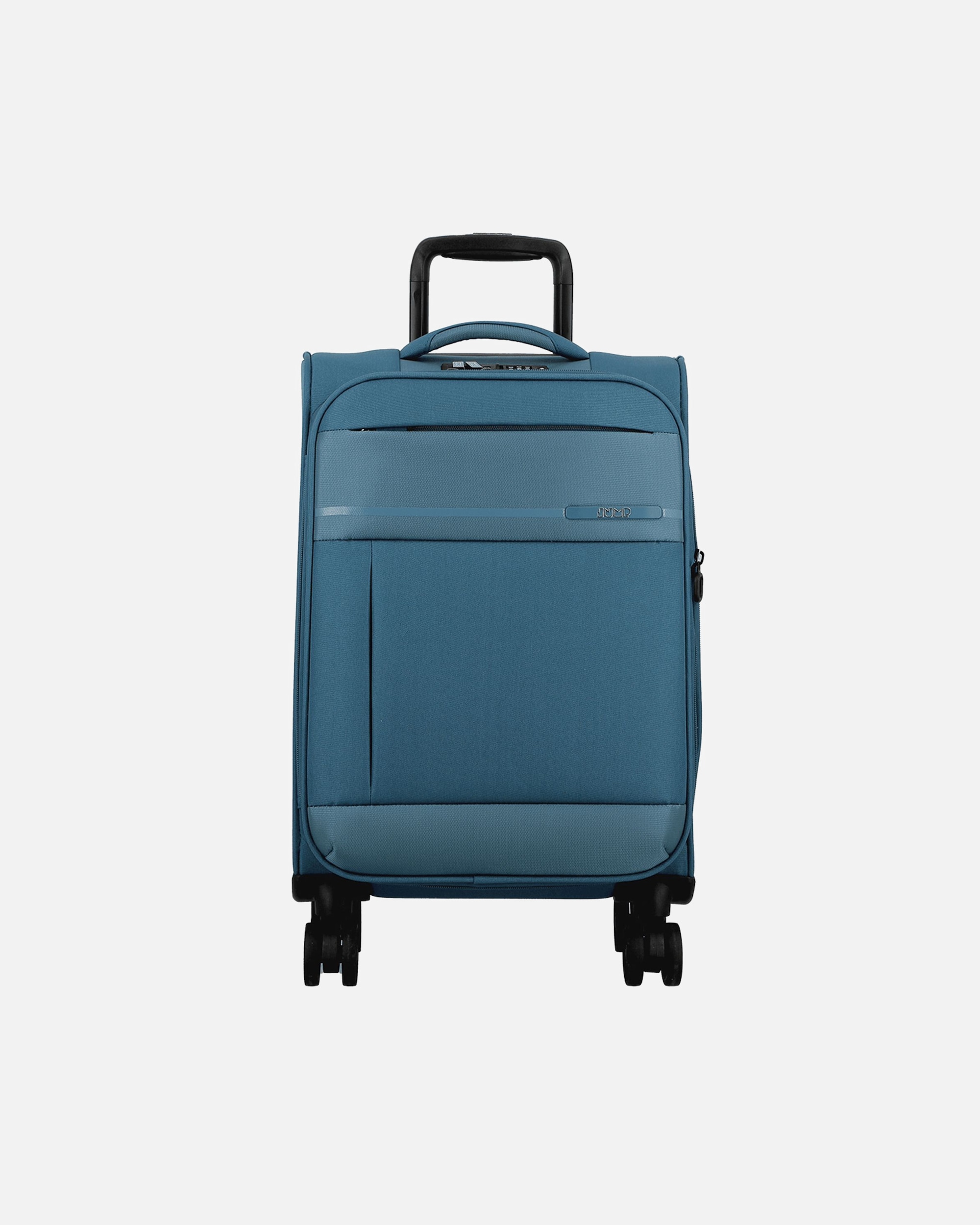 Handgepäckkoffer für Männlich Jump Monthélys 4 Rollen Kabinentrolley 55 cm mit Dehnfalte blue