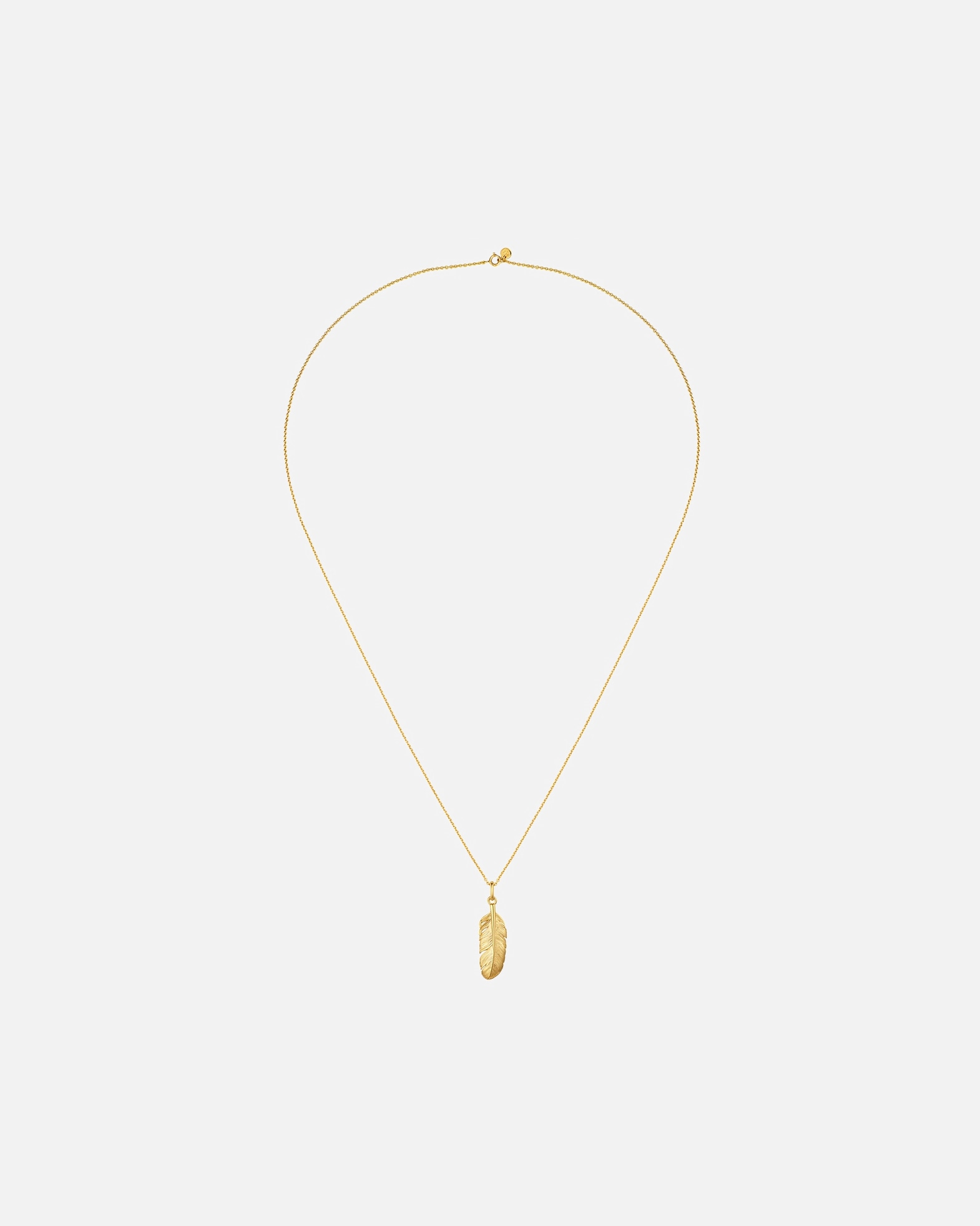 Collier for FemmeGlanzstücke MünchenChaîne Plume en Argent sterling en Or jaune70,0 cm