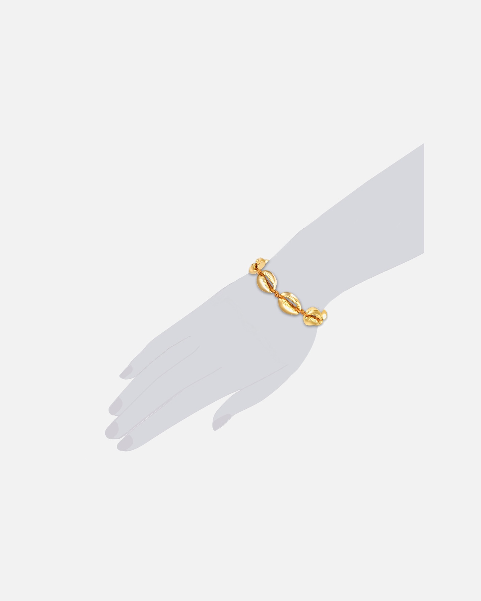 Bracelet for FemmeLulu & JaneBracelet tendance Coquillage Métal en Or jaune17,0 - 28,0 cm, flexibel einstellbar