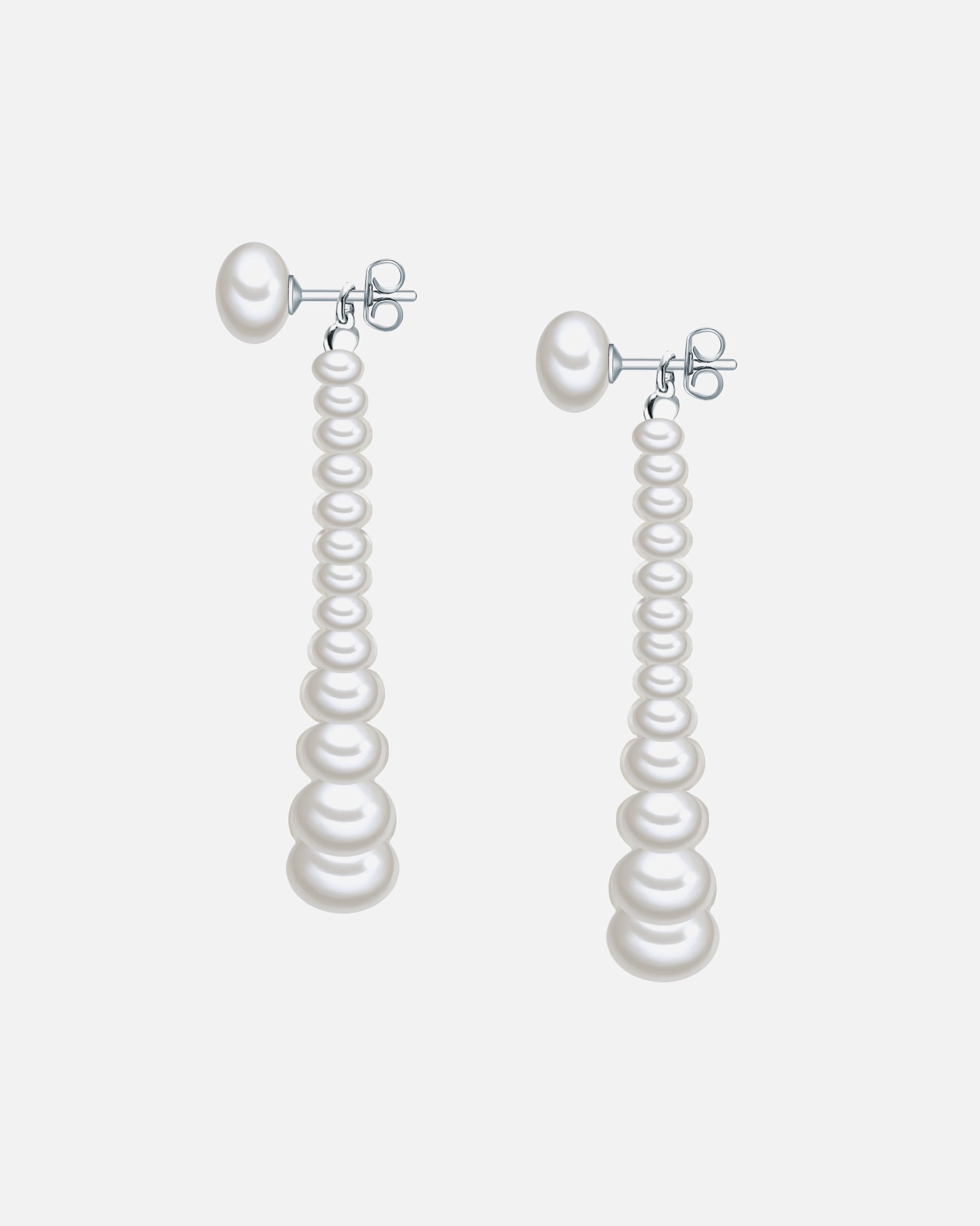 Boucle d'oreilles for FemmeValero PearlsBoucles d'oreille en perle Perle de culture d'eau douce Perle de culture d'eau douce en Blanc49,7 mm