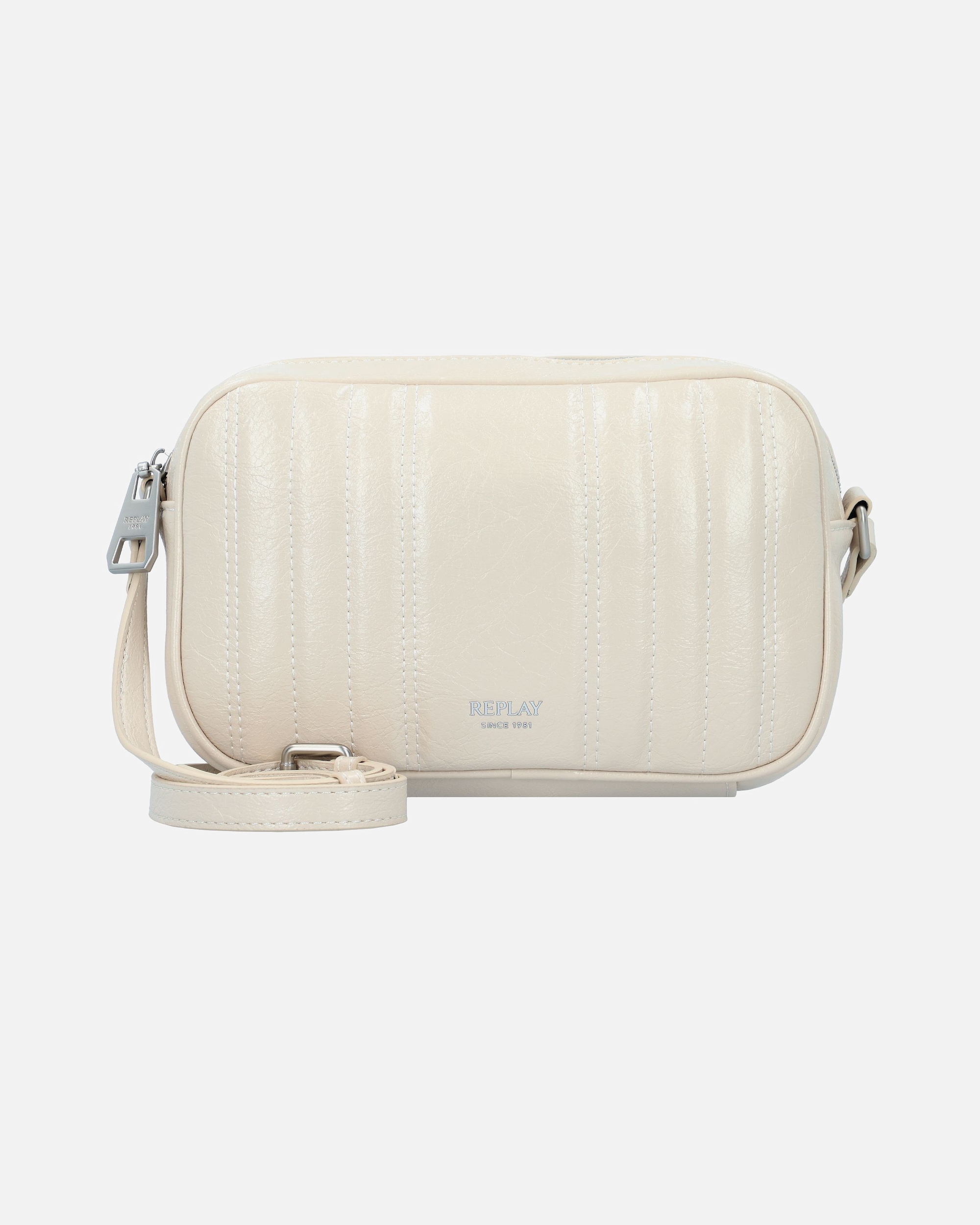Clutch für Weiblich Replay Umhängetasche 23 cm dirty white