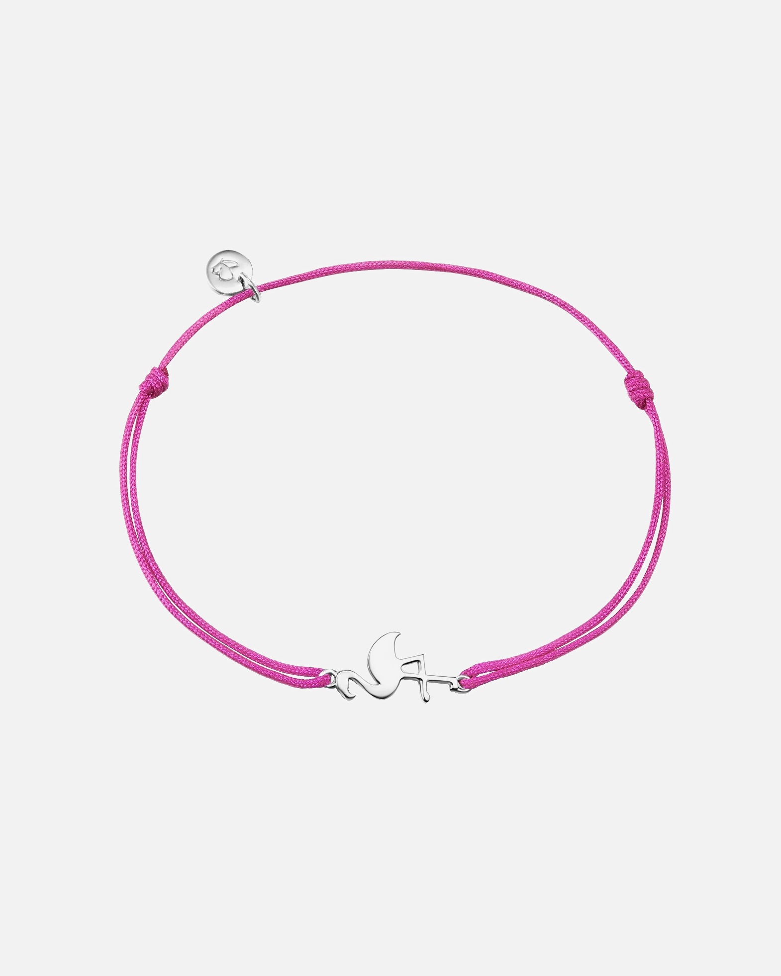 Bracelet for FemmeBracelet en tissu Flamant rose Argent sterling en Argent15,0 - 22,0 cm, flexibel einstellbar