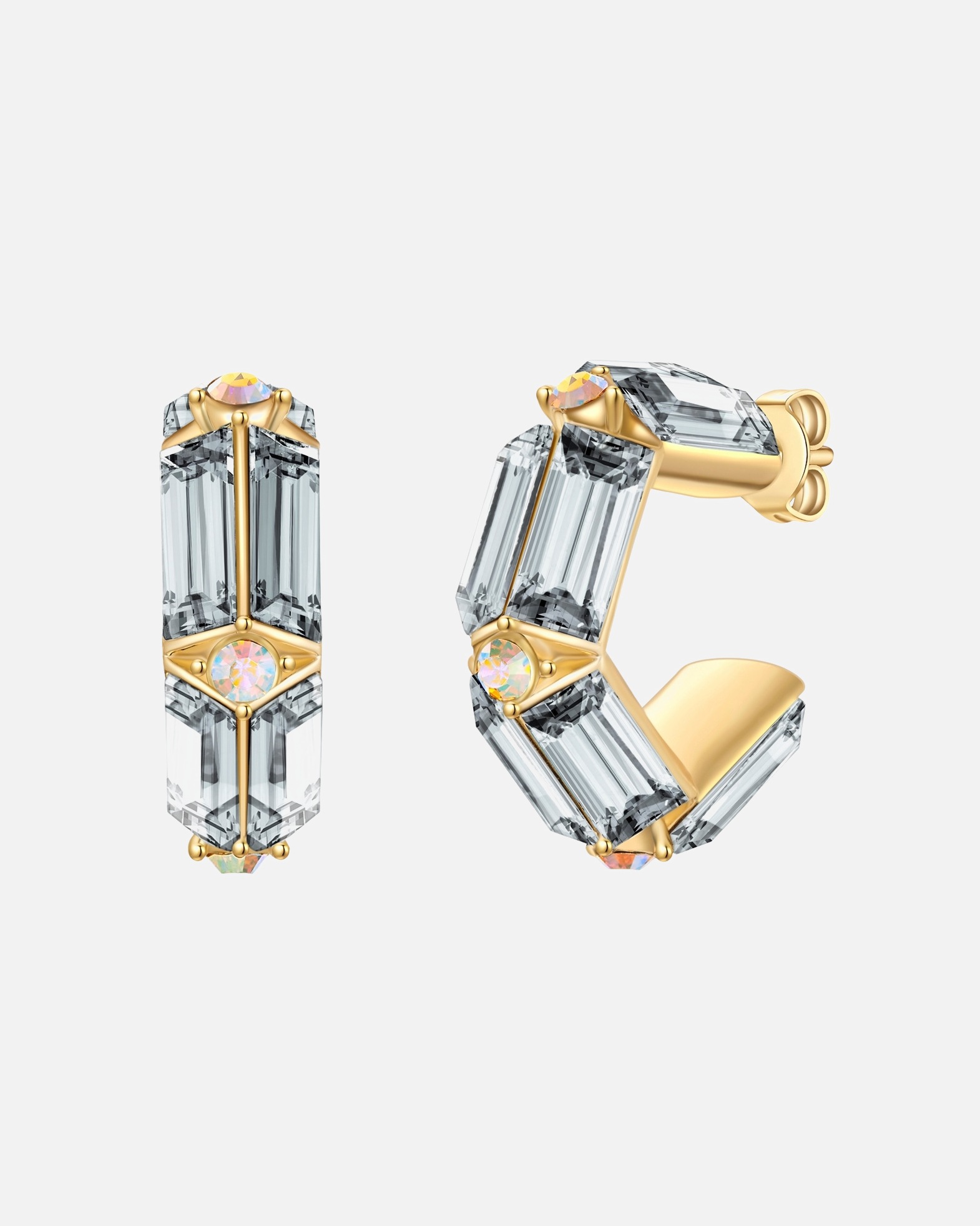 Créoles for FemmeCréoles en alliage de métal doré avec cristal de verre16,8 mm