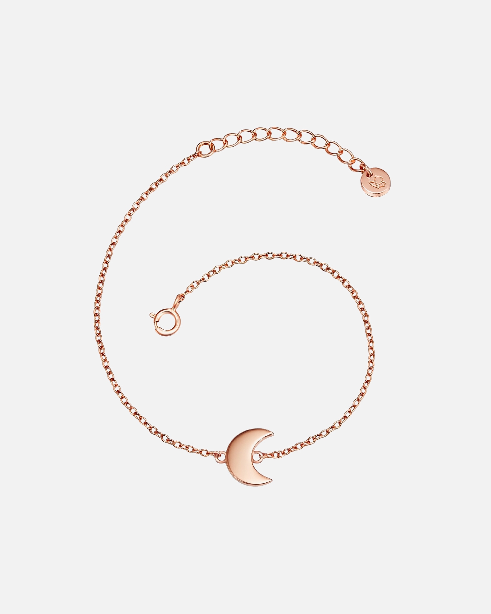 Armband für Weiblich Glanzstücke München Armband Mond Sterling Silber in Roségold 17,0 cm Basislänge + 3,0 cm Verlängerung