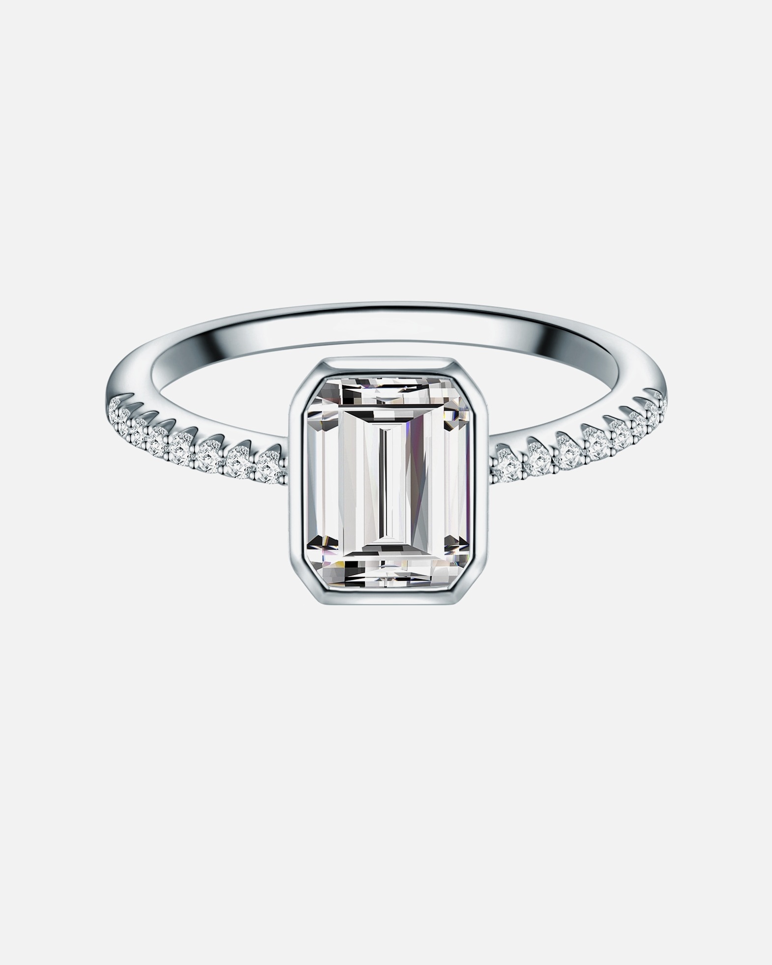 Ring für Weiblich Trilani Ring aus Sterling Silber in silber mit Zirkonia 52