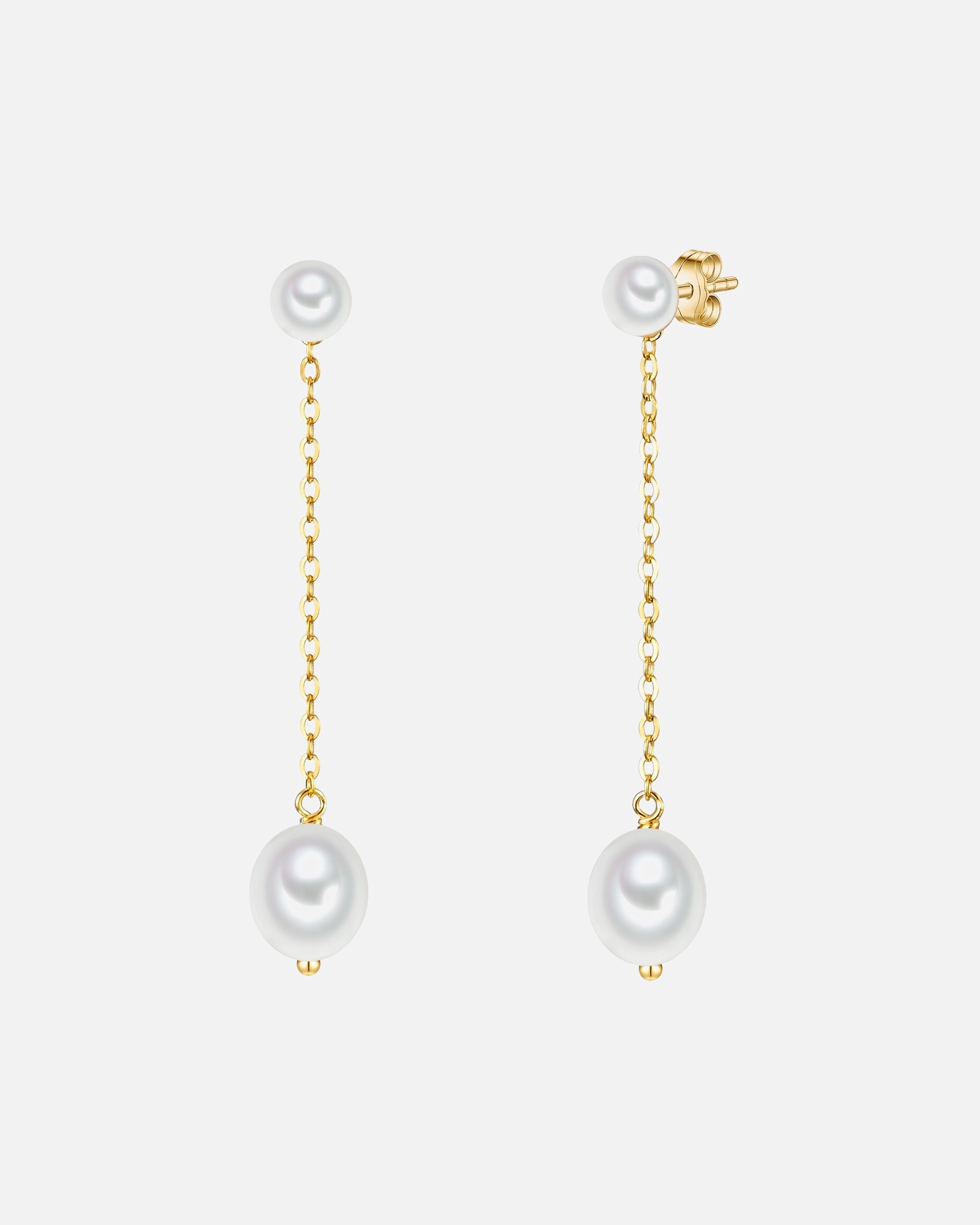 Boucle d'oreilles for FemmeValero PearlsPuce d'oreille en perle Argent sterling Perle de culture d'eau douce en Or jaune51,1 mm