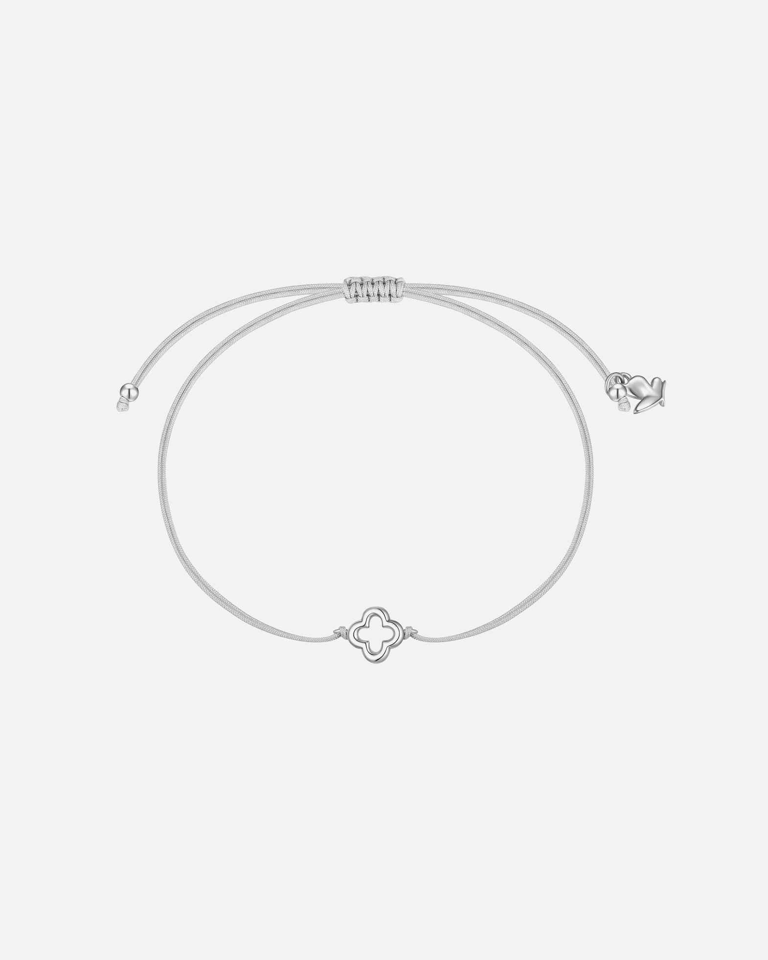 Bracelet for FemmeBracelet Trèfle en acier inoxydable en argent15,0 - 22,0 cm, flexibel einstellbar