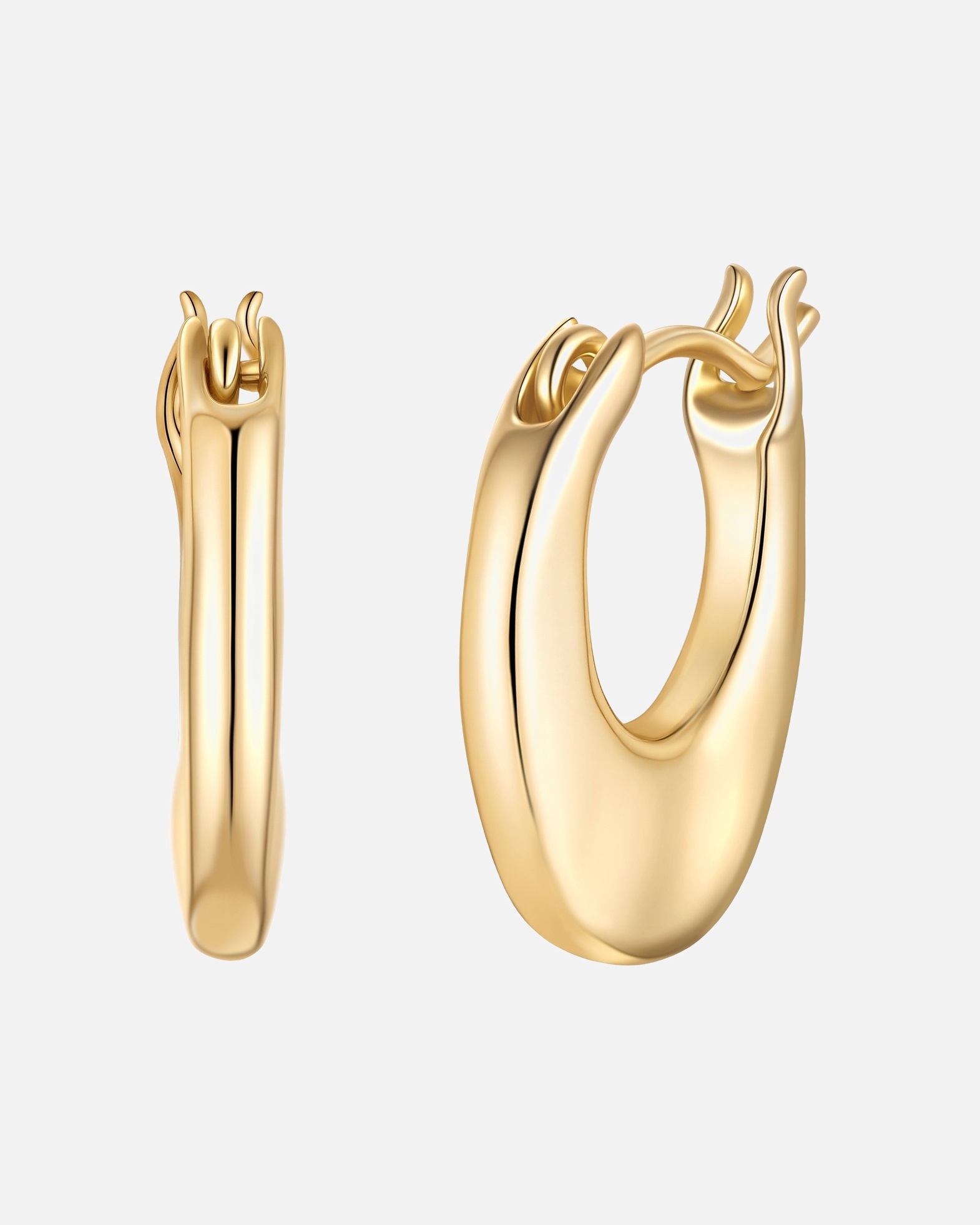 Créoles for FemmeCréoles en argent sterling en or jaune14,7 mm