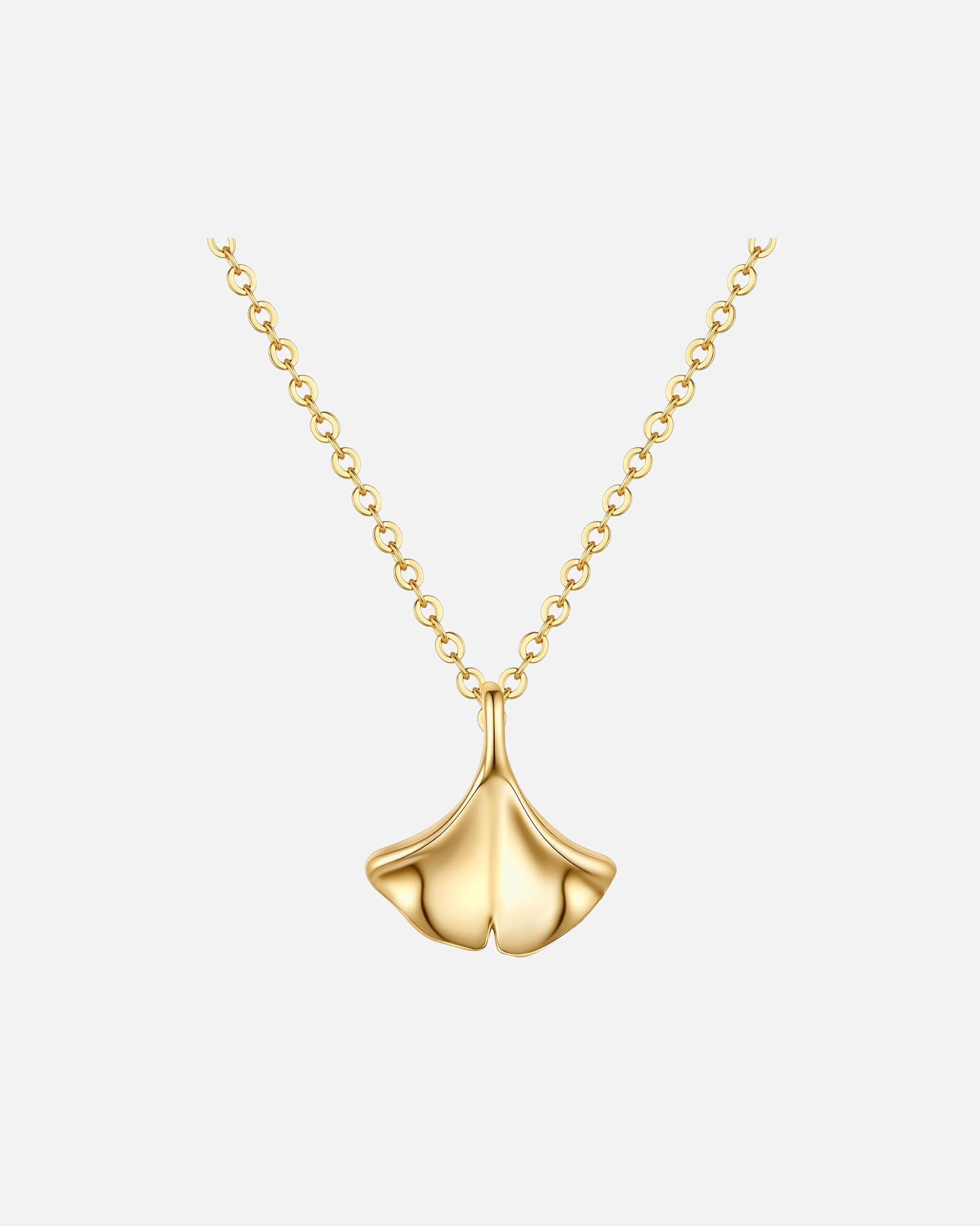 Collier for FemmeCollier Ginkgoblatt en laiton en or jaune avec zirconium40,0 cm Basislänge + 7,0 cm Verlängerung