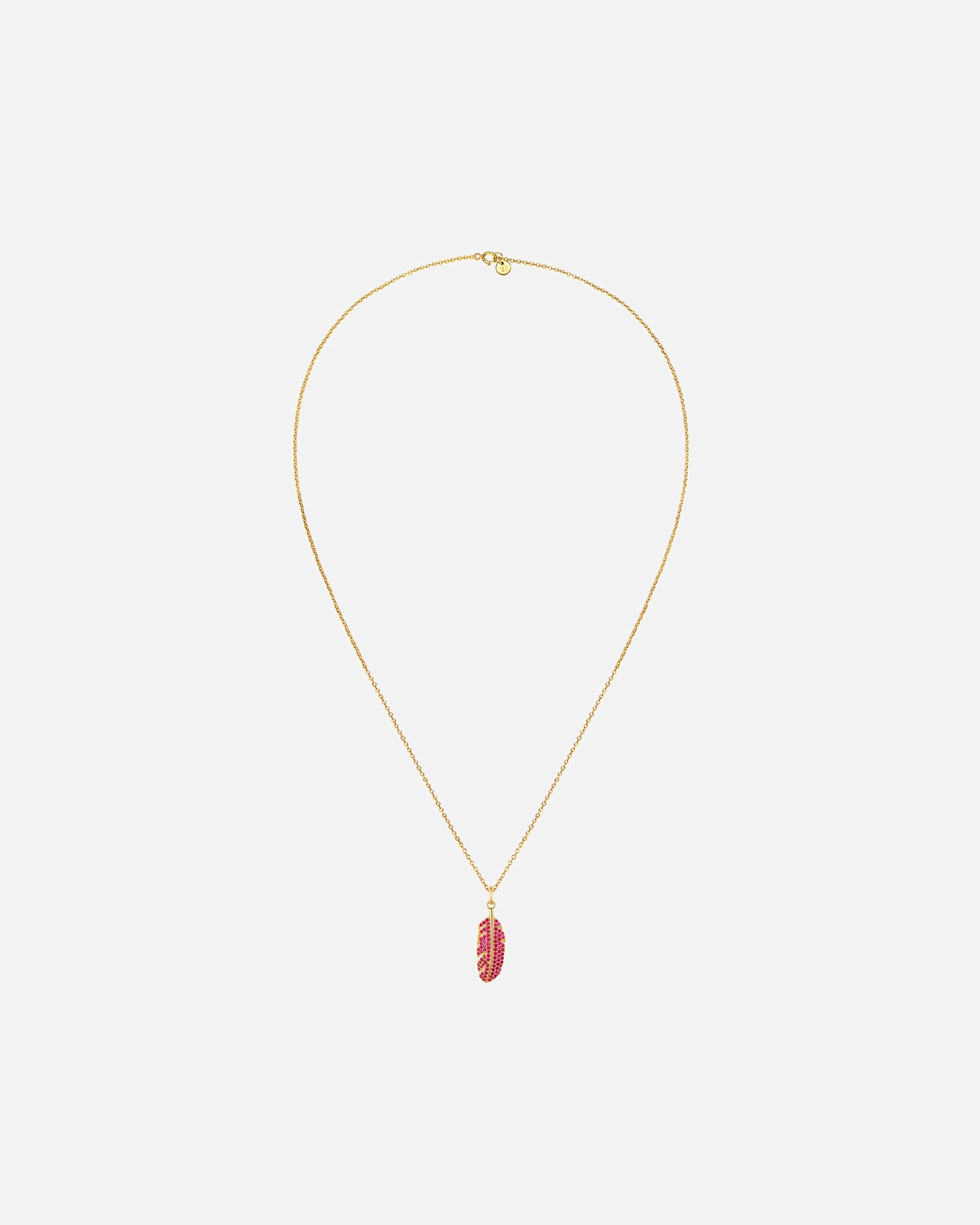 Collier for FemmeGlanzstücke MünchenChaîne Plume en Argent sterling en Or jaune50,0 cm