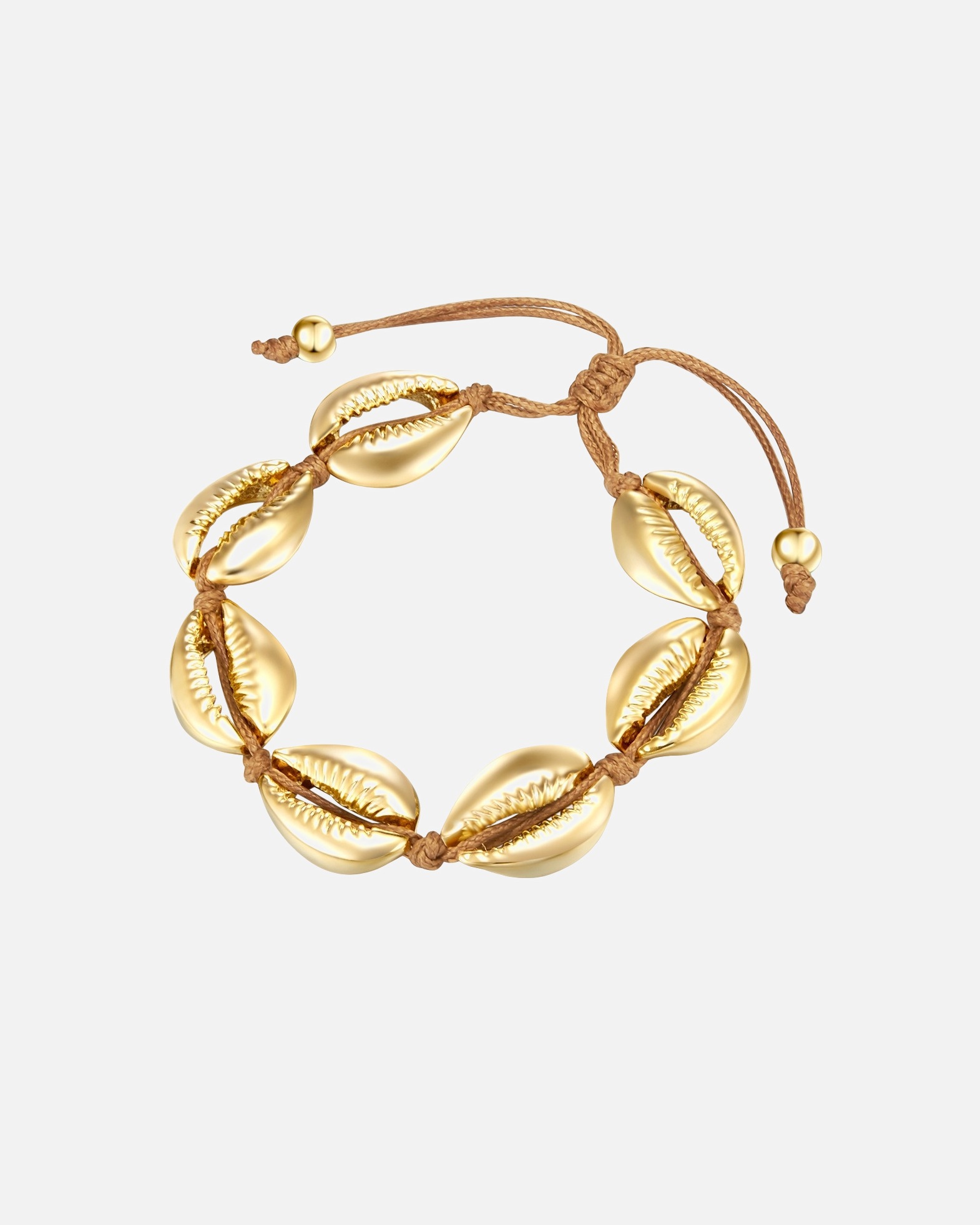 Bracelet for FemmeBracelet tendance Coquillage Métal en Or jaune17,0 - 28,0 cm, flexibel einstellbar
