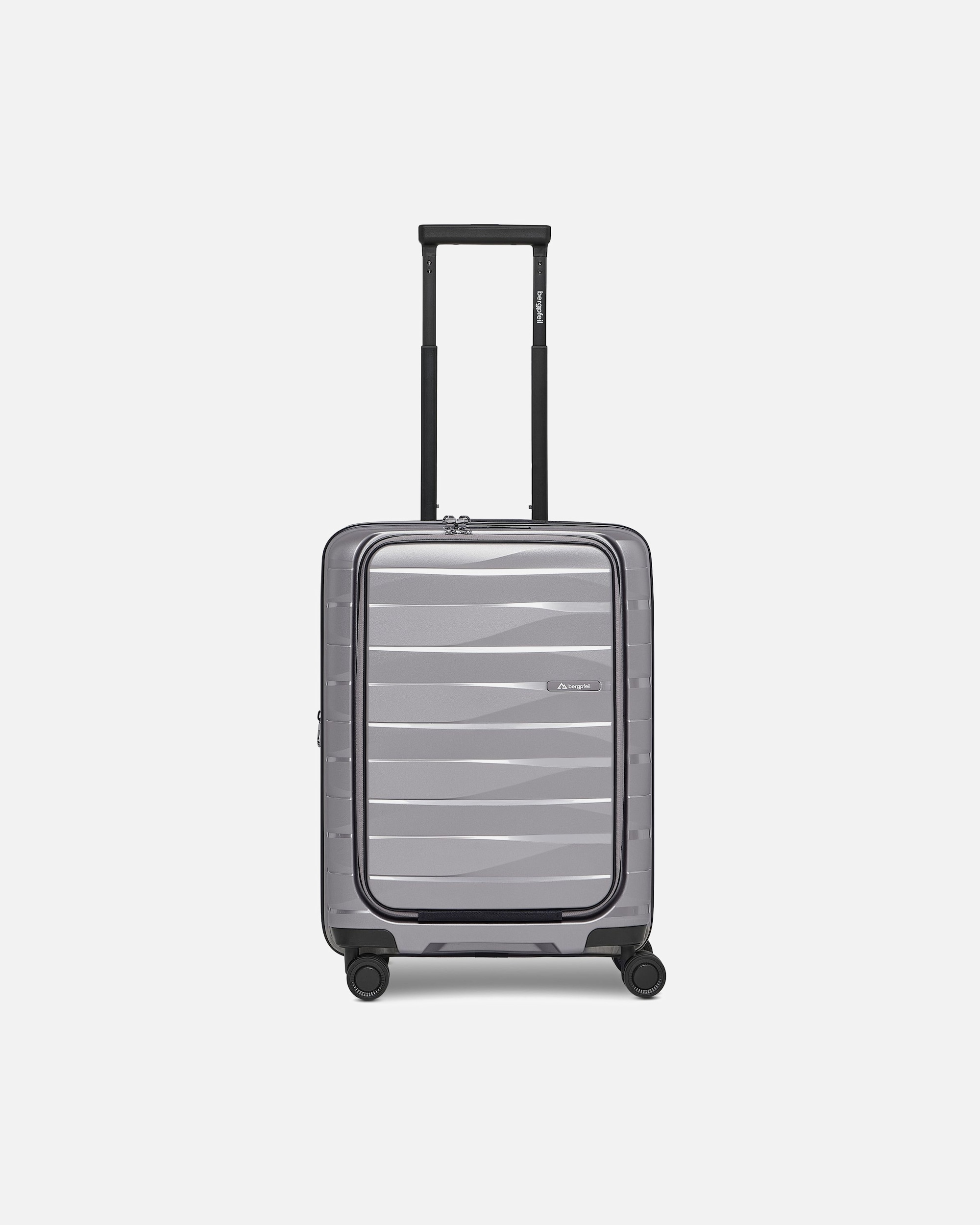Handgepäckkoffer für Männlich bergpfeil Default Brand Line Travel 4 Rollen Kabinentrolley 55 cm Laptopfach mit Dehnfalte arctic silver metallic