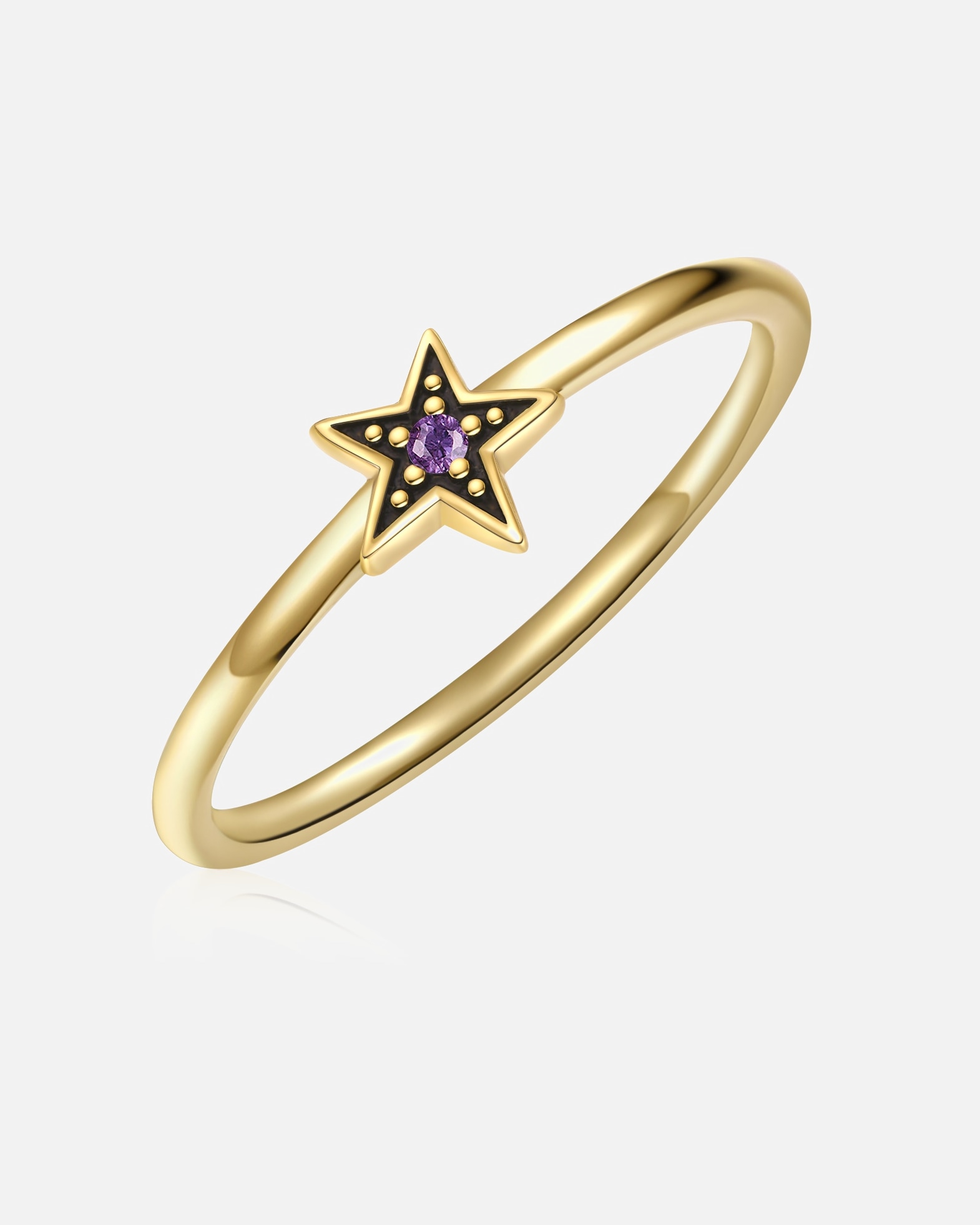 Bague for FemmeGlanzstücke MünchenBague Étoilé en Argent sterling en Or jaune54