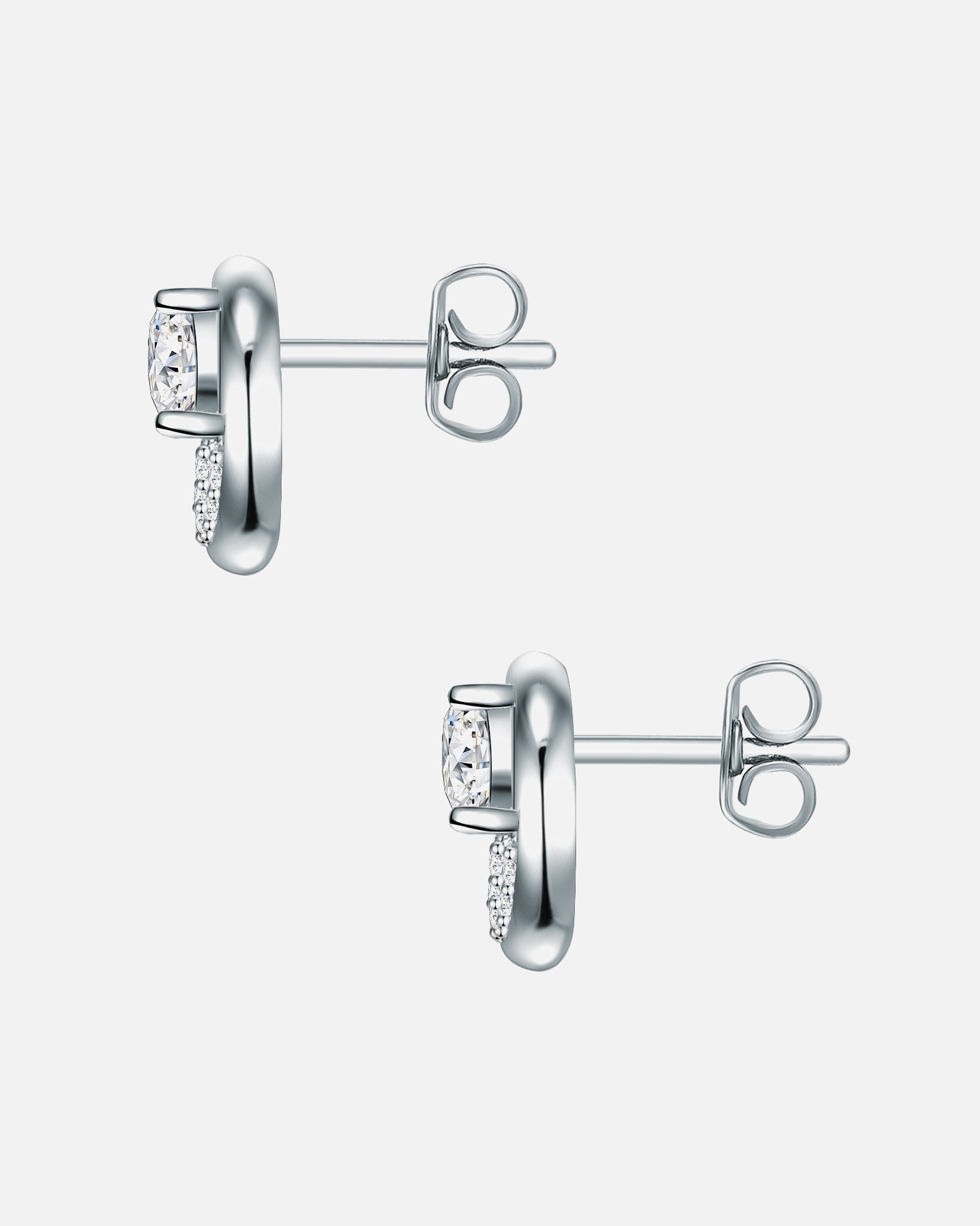 Boucle d'oreilles for FemmeRafaela DonataPuces d'oreilles en argent Argent sterling Oxyde de zirconium (CZ) en Argent10,0 mm