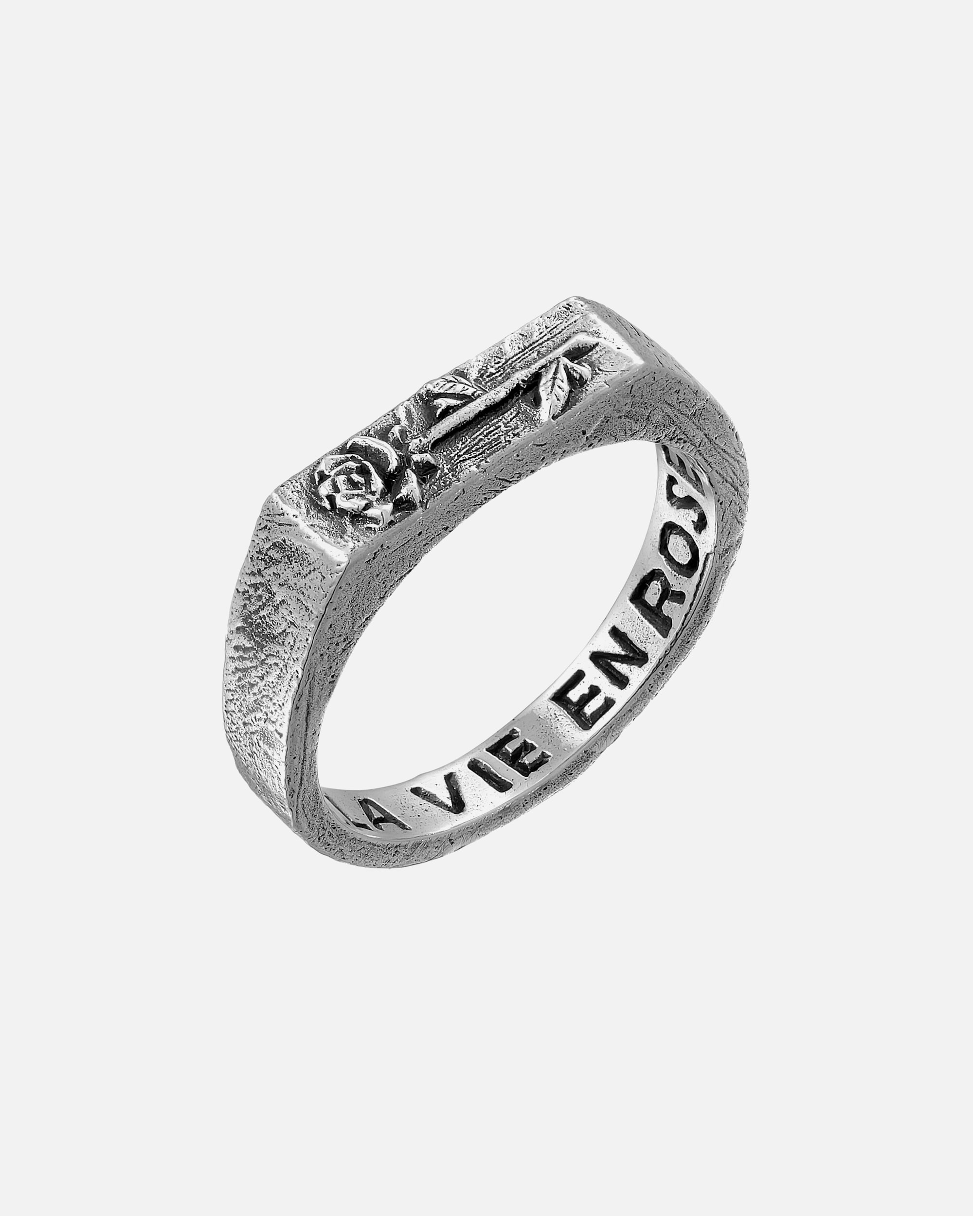 Ring für Männlich Haze & Glory Default Brand Line Siegelring - La vie en rose 925 Silber 60