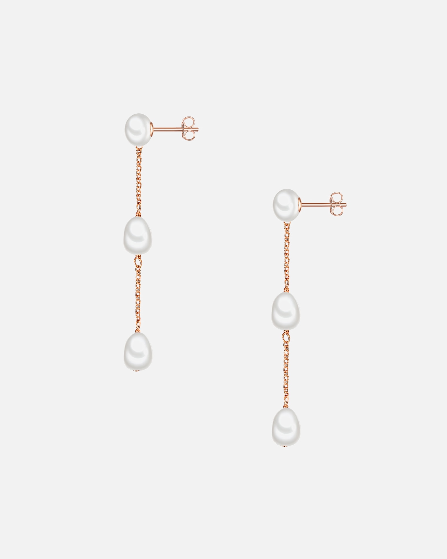 Boucle d'oreilles for FemmeValero PearlsBoucles d'oreille en perle Argent sterling Perle de culture d'eau douce en Or rose58,2 mm