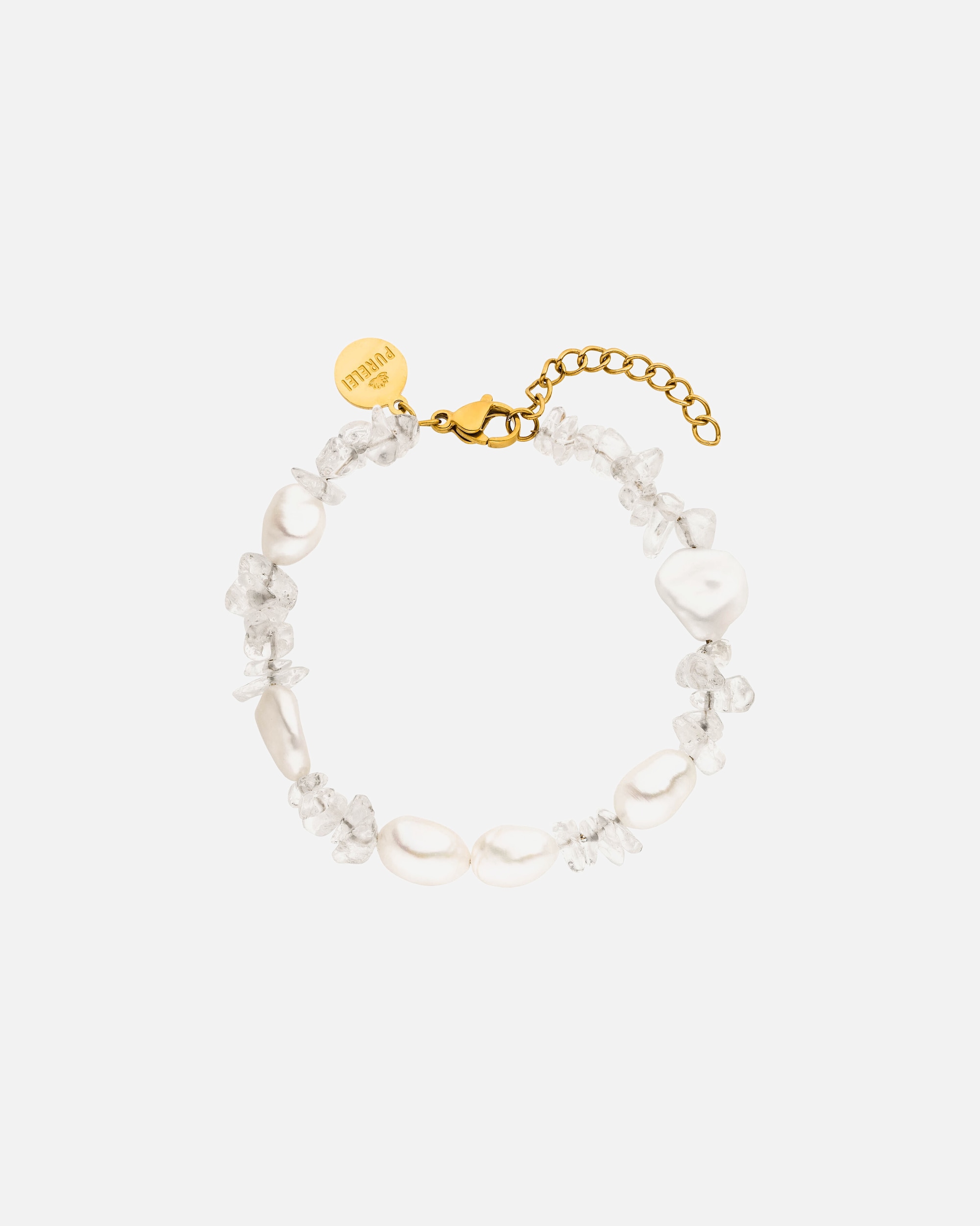 Armband für Weiblich Purelei Crystal Wave Armband 100% Edelstahl Gold