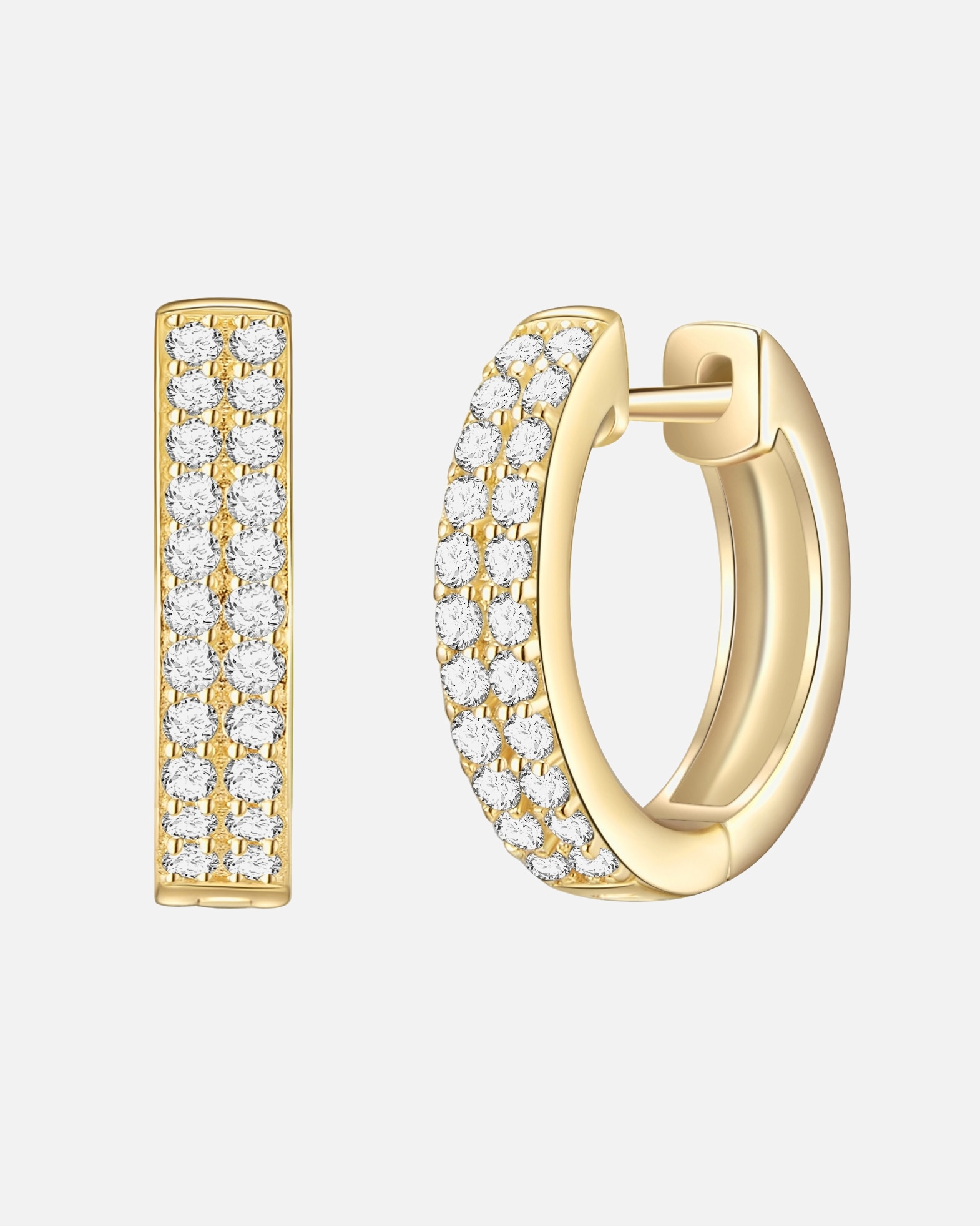 Créoles for FemmeRafaela DonataCréoles en argent Argent sterling Oxyde de zirconium (CZ) en Argent13,8 mm