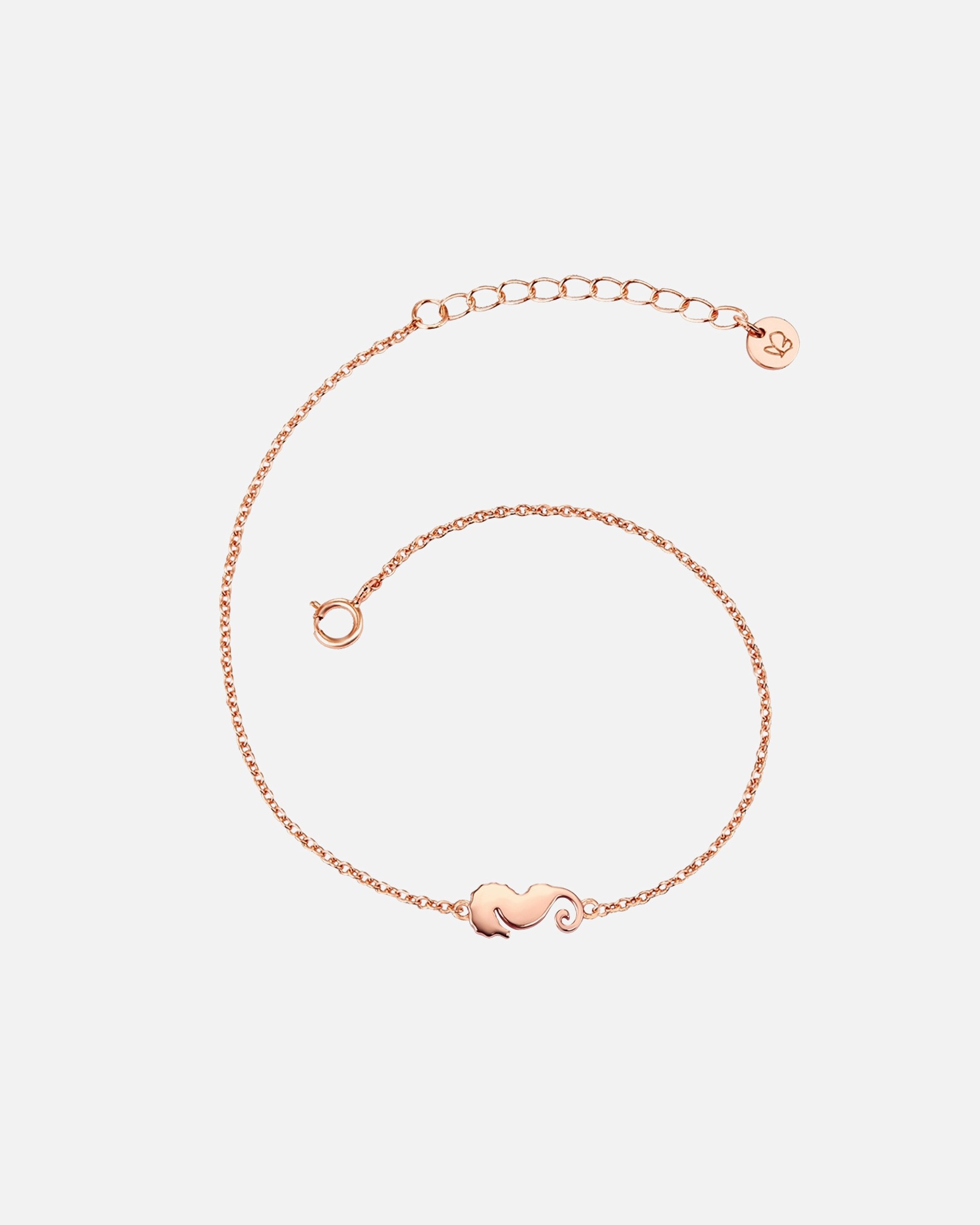 Bracelet for FemmeBracelet en argent Hippocampe Argent sterling en Or rose17,0 cm Basislänge + 3,0 cm Verlängerung