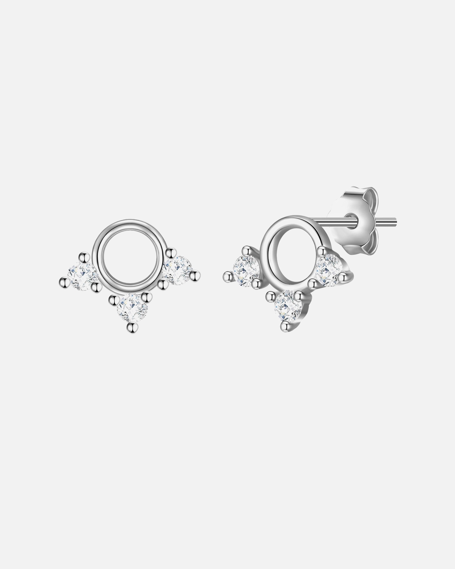 Boucle d'oreilles for FemmeGlanzstücke MünchenPuces d'oreilles en argent Argent sterling Oxyde de zirconium (CZ) en Argent7,5 mm