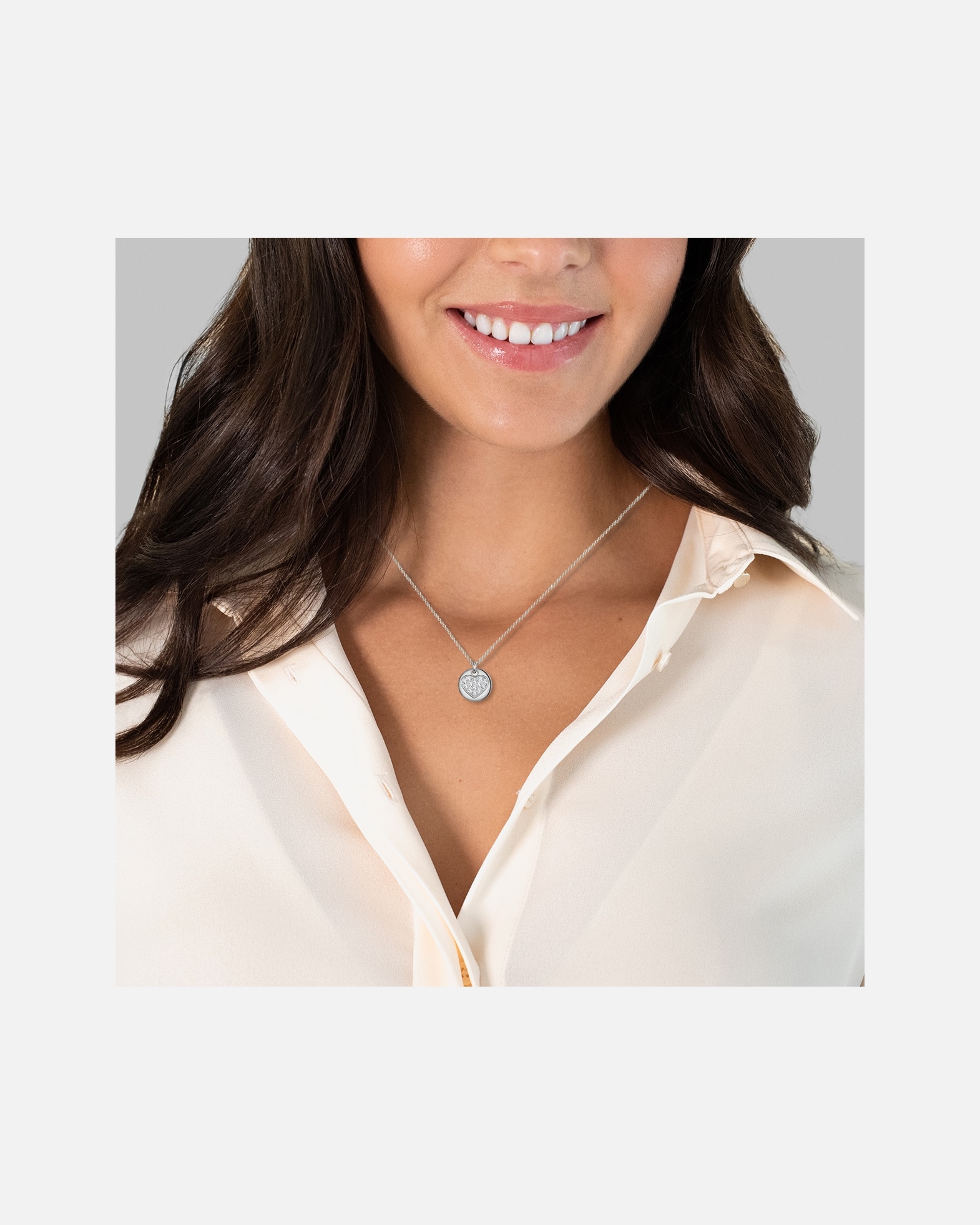 Collier for FemmeEASTSIDECollier en acier inoxydé Coeur Acier inoxydable Preciosa en Or jaune40,0 cm Basiskette + 5,0 cm Verlängerung