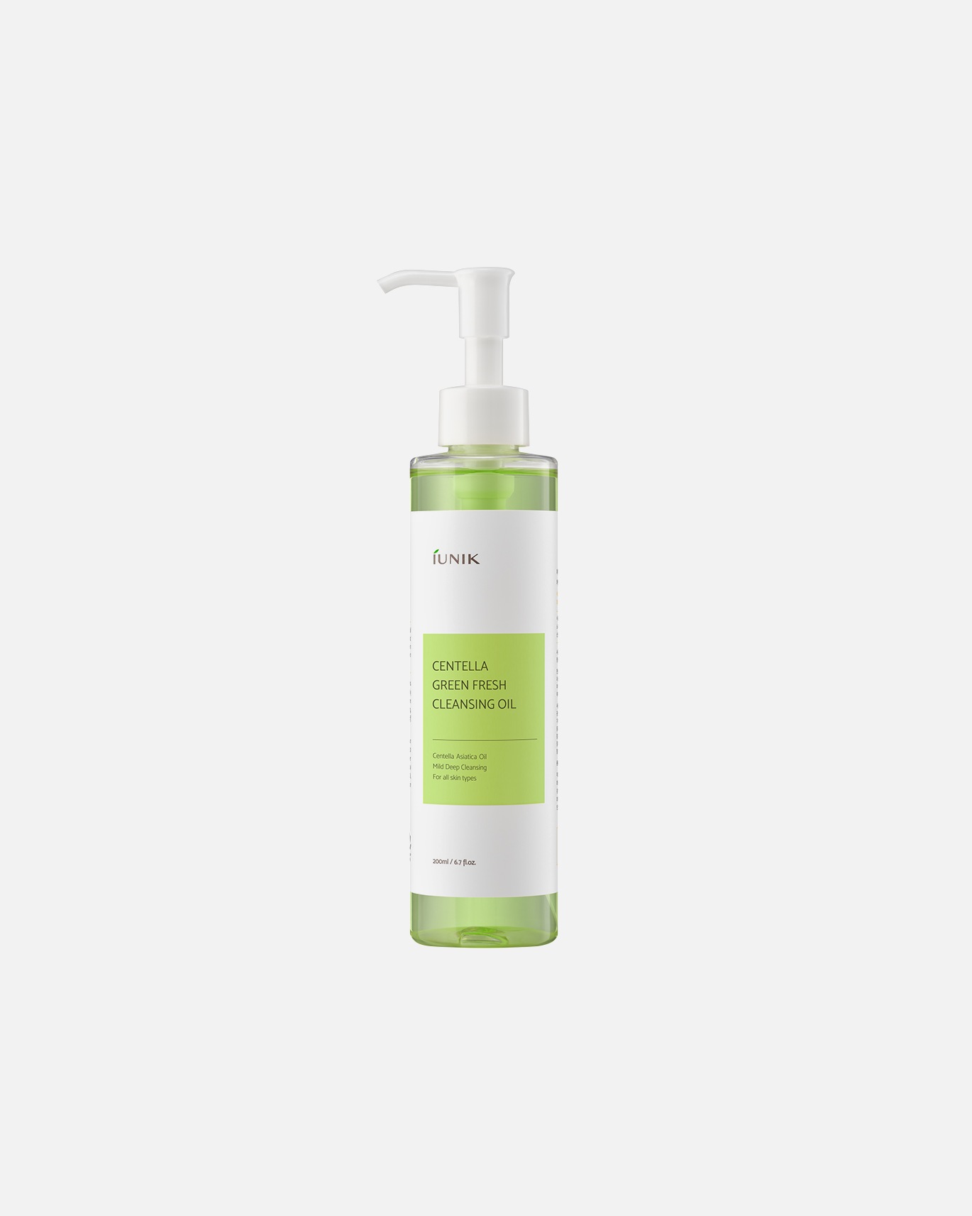 Gesichtsreinigungsöl für Unisex iUnik Centella Green Fresh Cleansing Oil 200 ml
