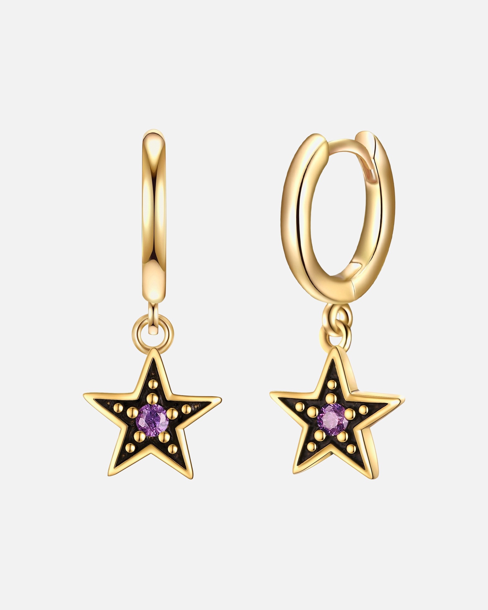 Créoles for FemmeBoucles d´oreilles Étoilé en Argent sterling en Or jaune22,6 mm