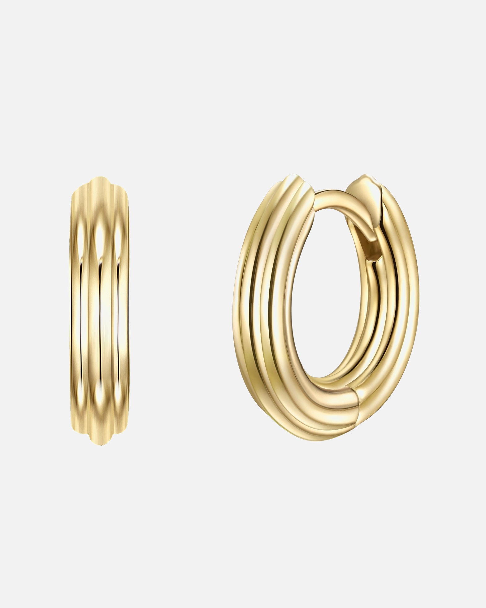 Boucle d'oreilles for FemmeCréoles en argent Argent sterling en Or jaune13,7 mm