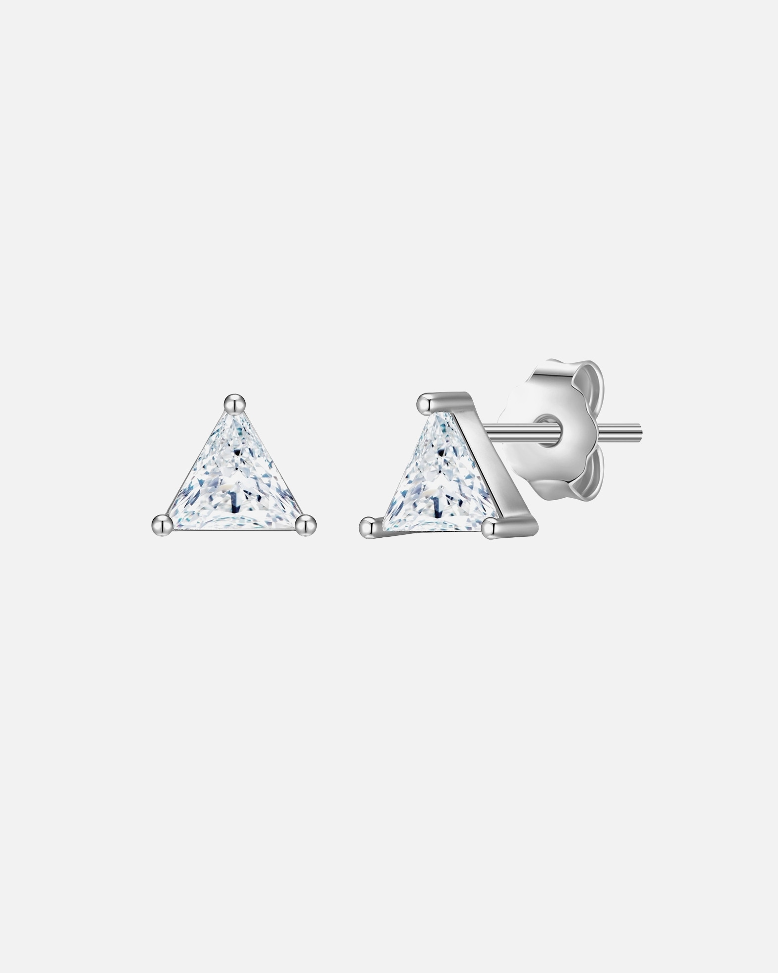 Boucle d'oreilles for FemmeGlanzstücke MünchenPuces d'oreilles en argent Triangle Argent sterling Oxyde de zirconium (CZ) en Argent4,7 mm