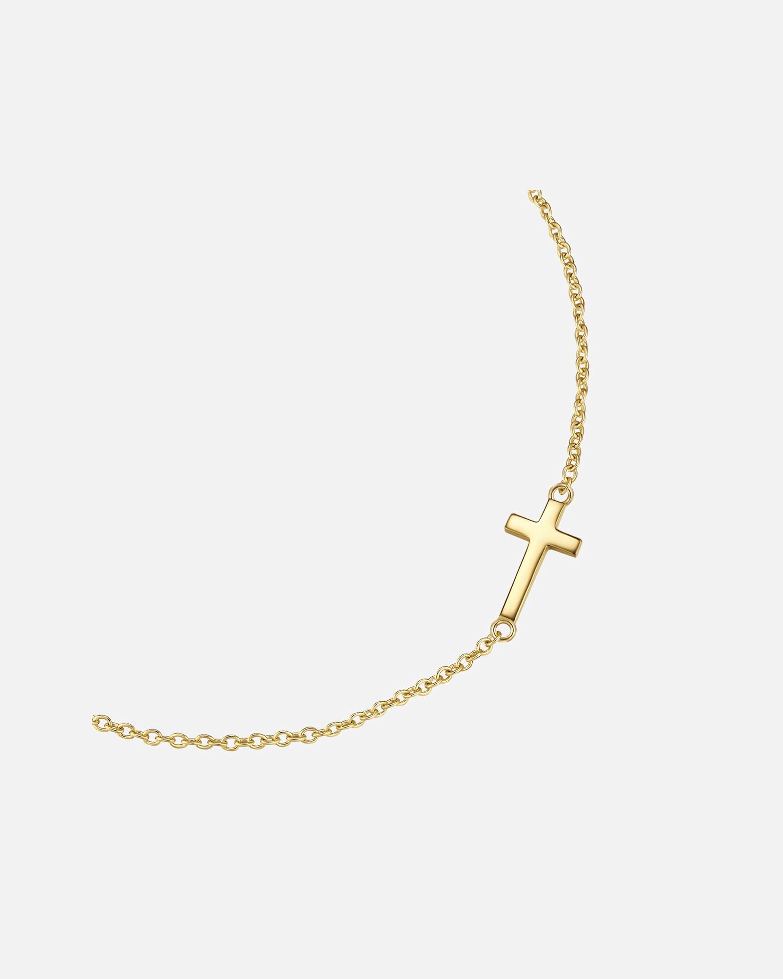 Armband für Weiblich Glanzstücke München Armband Kreuz aus Sterling Silber in gelbgold 17,0 cm Basislänge + 3,0 cm Verlängerung