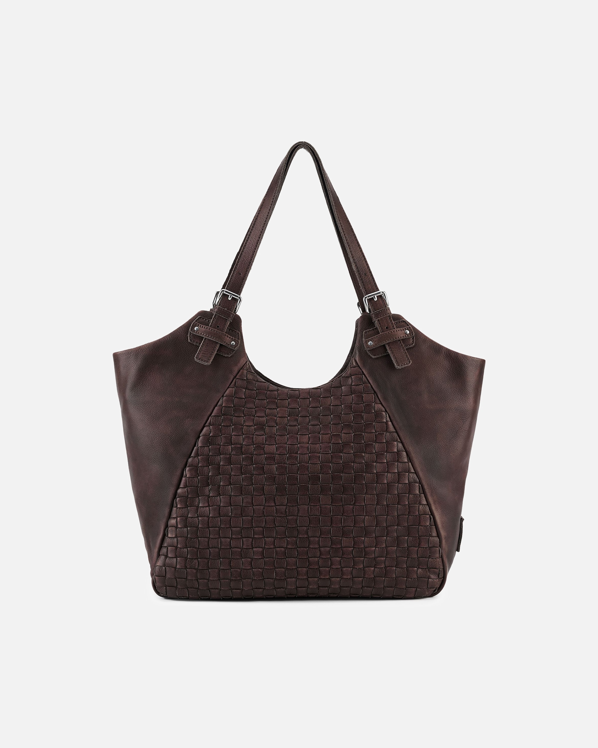 Tasche für Weiblich FREDsBRUDER Calm Weave Shopper dark chocolate