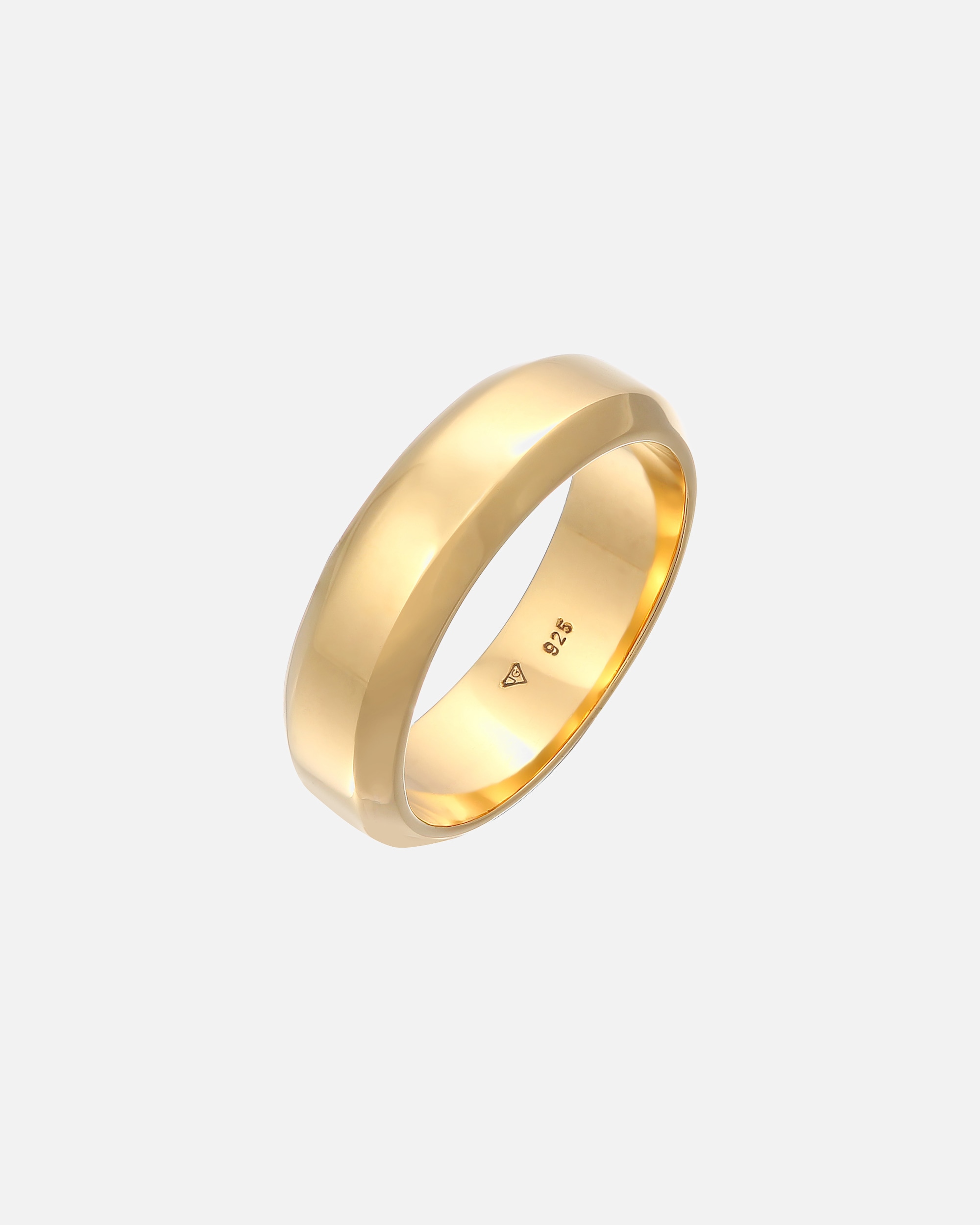 Ring für Männlich KUZZOI Herren Bandring Basic 925 Silber 62