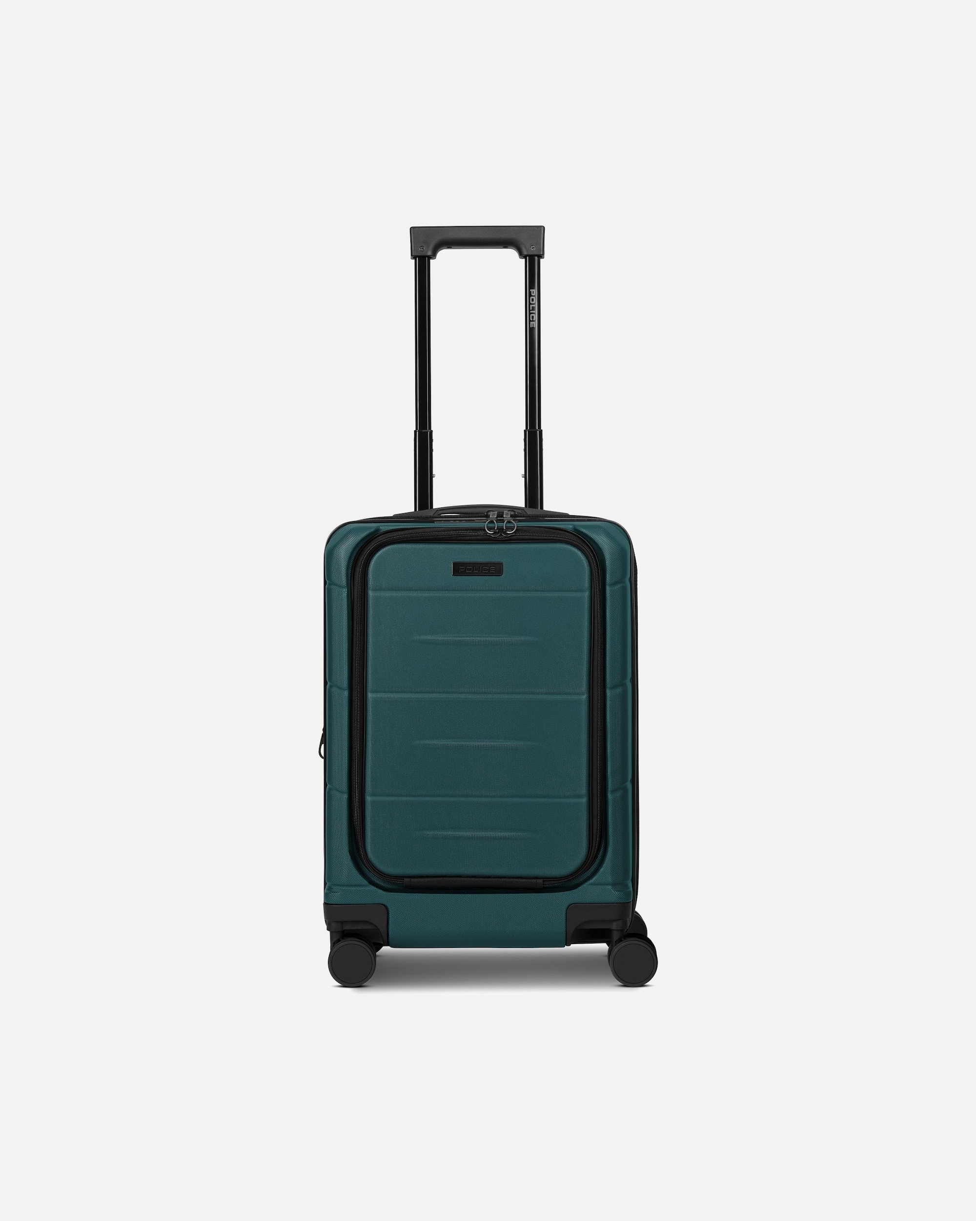 Valise for HommePoliceLondon 4 roues Valise cabine 55 cm Compartiment ordinateur avec soufflet d'extensionpetrol