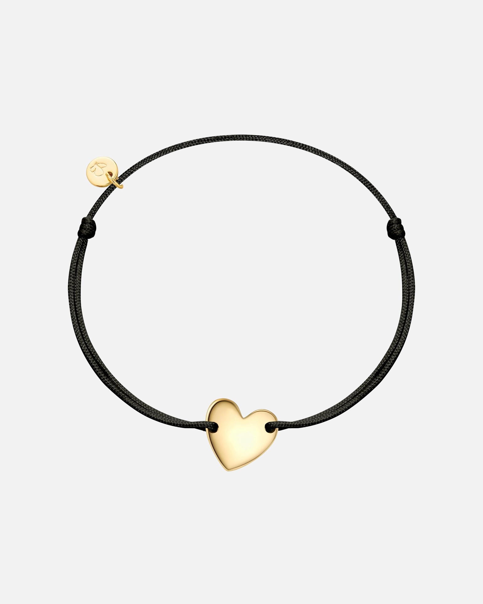 Bracelet for FemmeBracelet Coeur en Textile en Or jaune15,0 - 22,0 cm, flexibel einstellbar