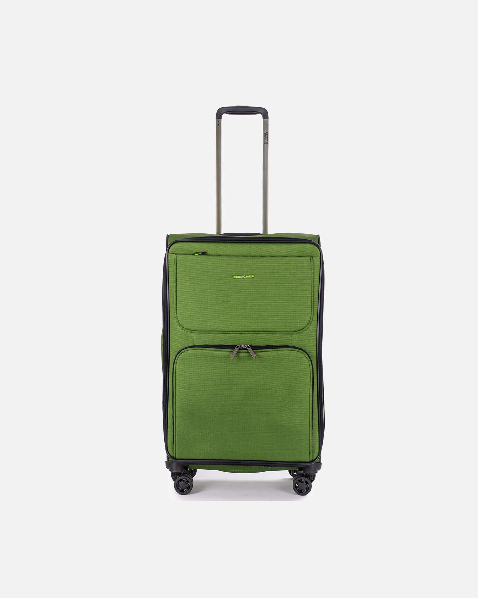 Trolley für Männlich Stratic Bendigo Light Plus 4-Rollen Trolley 72 cm Laptopfach green