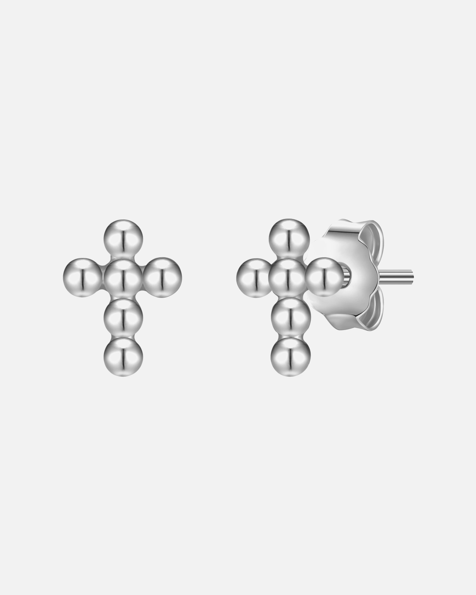 Ohrringe für Weiblich Glanzstücke München Ohrstecker Kreuz Sterling Silber in Silber 6,3 mm
