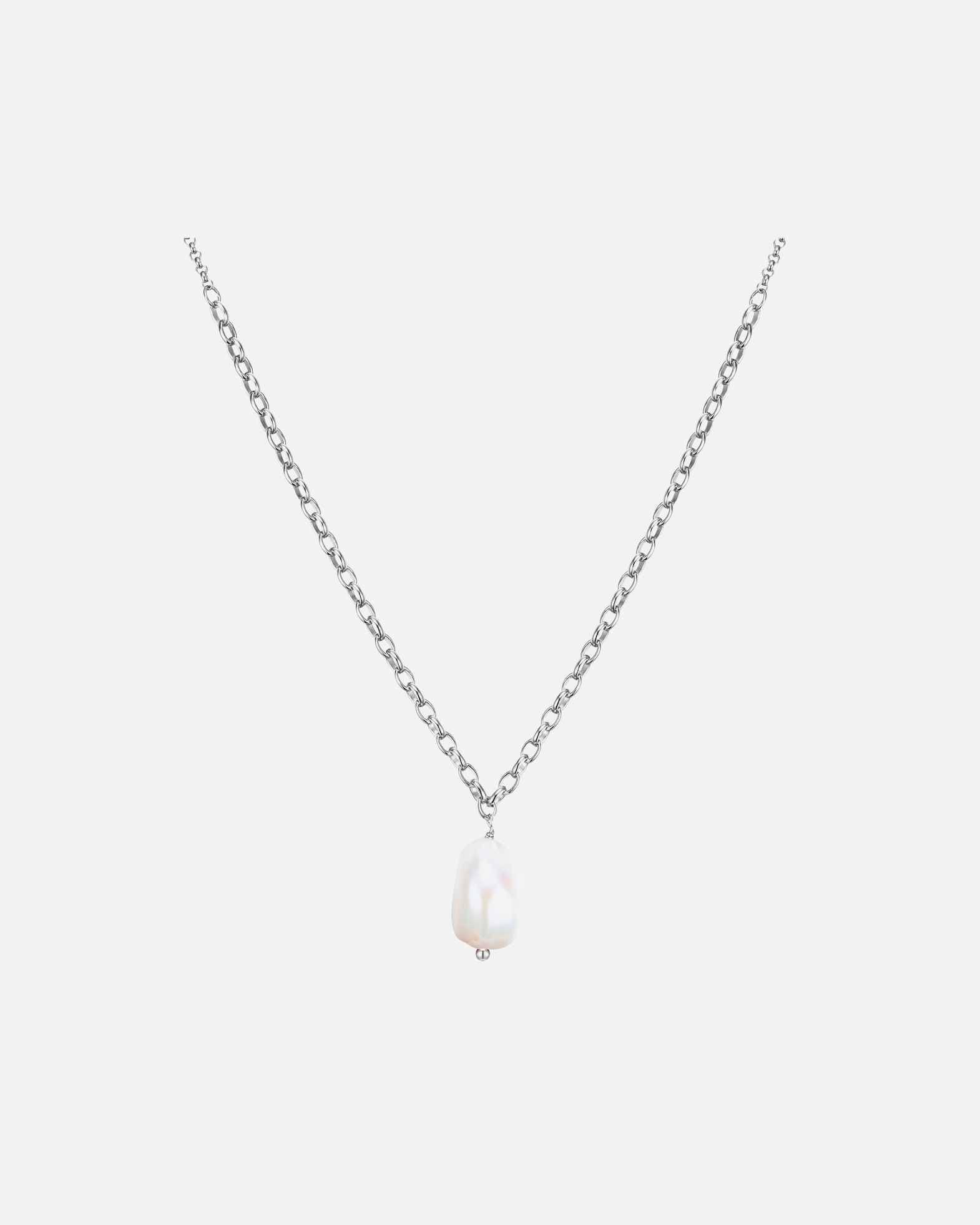 Collier for FemmeGlanzstücke MünchenCollier en argent Argent sterling Perle de culture d'eau douce en Argent40,0 cm Basiskette + 5,0 cm Verlängerung