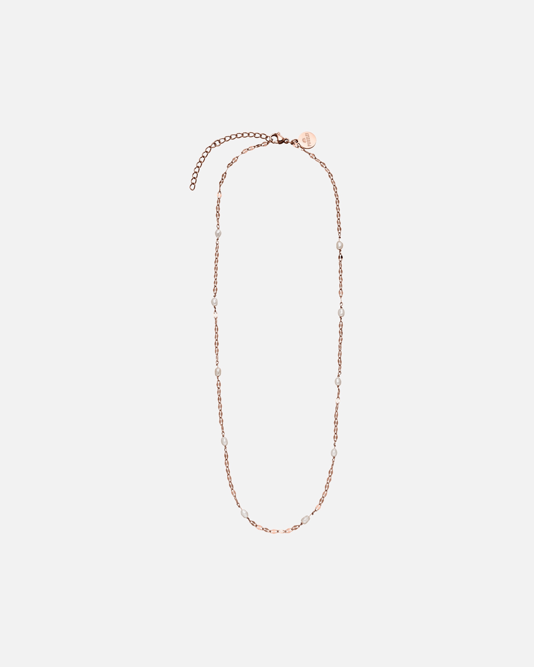 Collier for UnisexePureleiPerle délicate Chaîne 100% acier inoxydableOr Rose