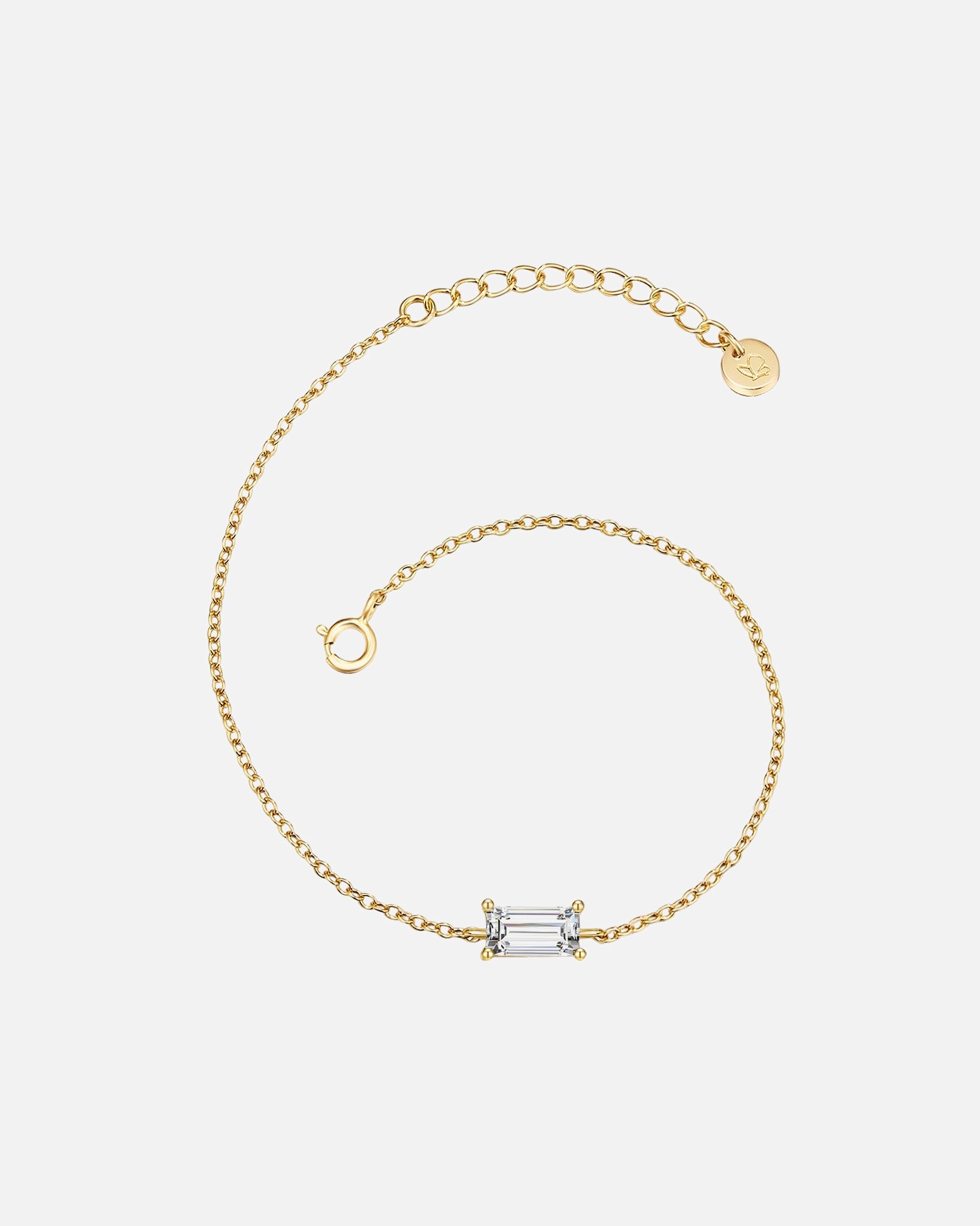 Bracelet for FemmeBracelet en argent Argent sterling Oxyde de zirconium (CZ) en Or jaune17,0 cm Basislänge + 3,0 cm Verlängerung