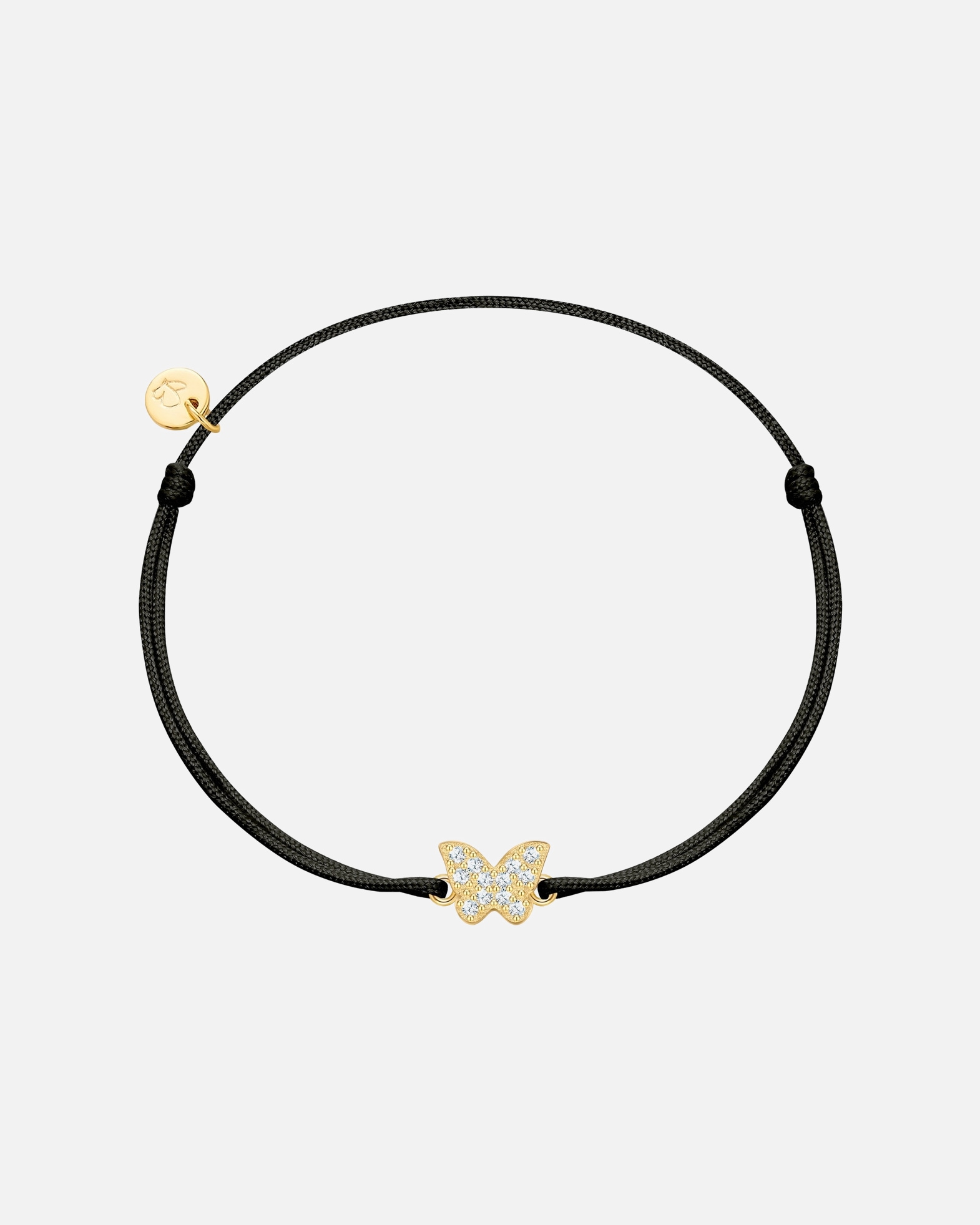 Bracelet for FemmeGlanzstücke MünchenBracelet Papillon en Argent Sterling en or jaune avec Zirconium15,0 - 22,0 cm, flexibel einstellbar